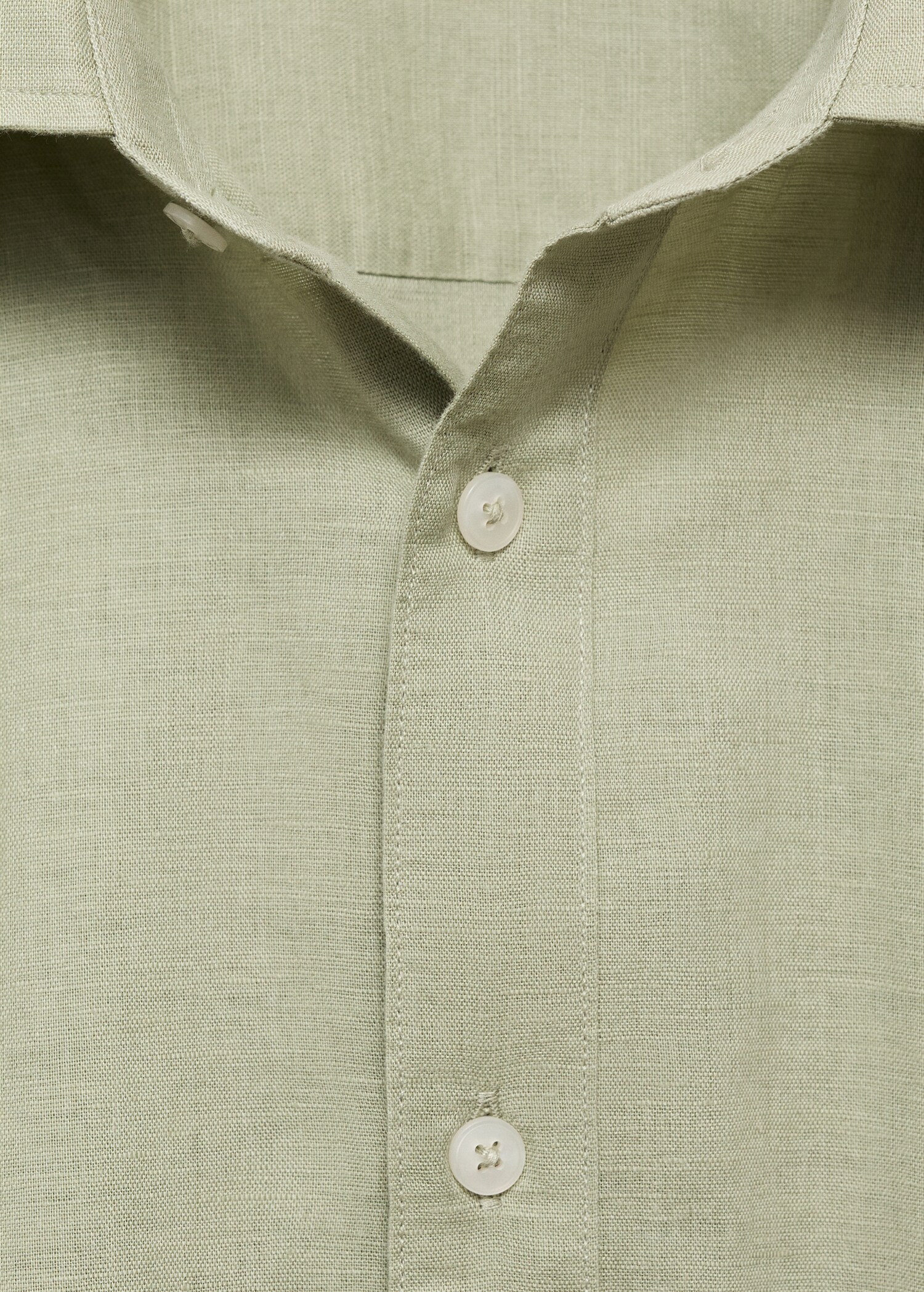 Camisa lino manga corta - Detalle del artículo 8