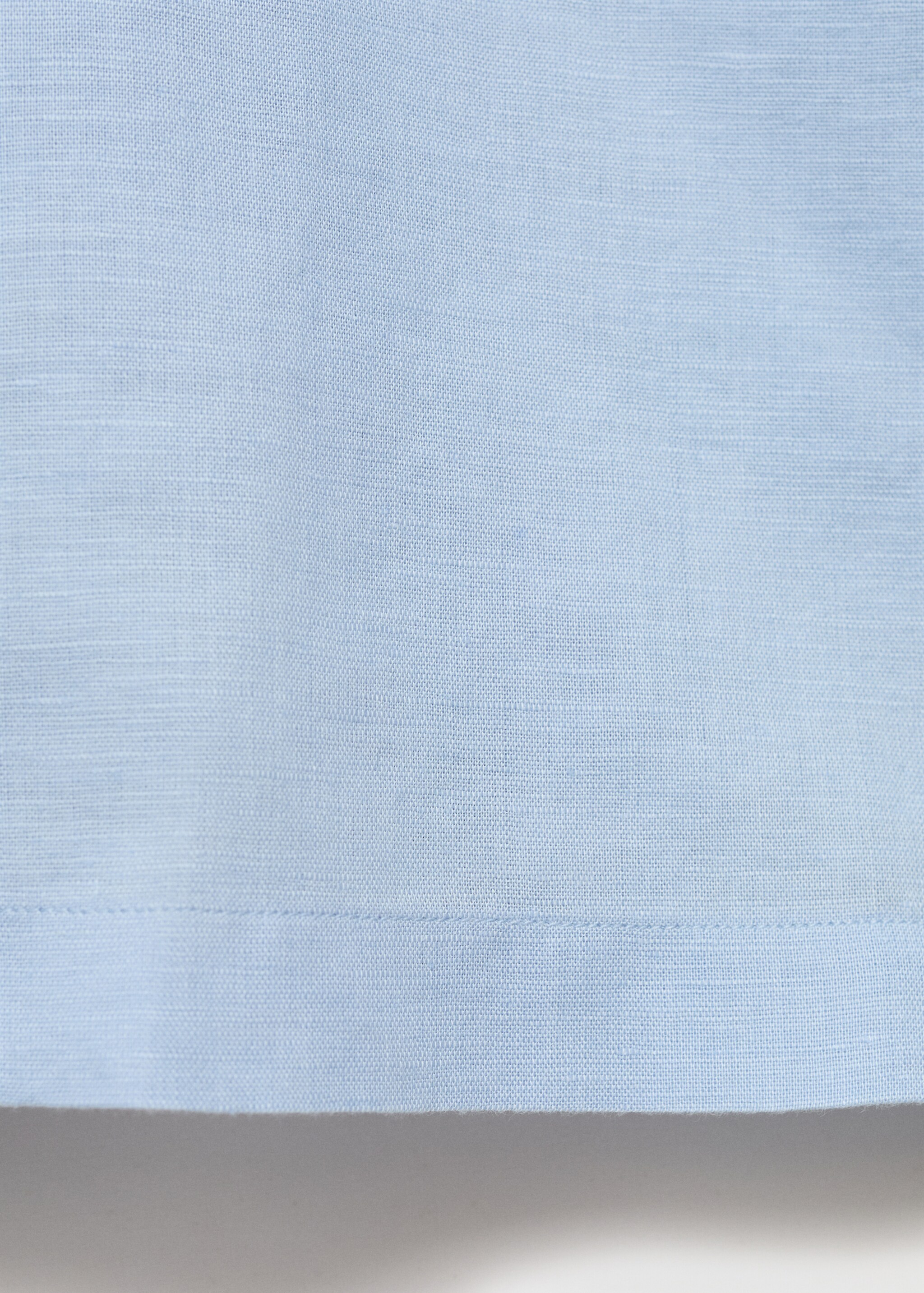 Short sleeve linen-blend shirt - Details of the article 0