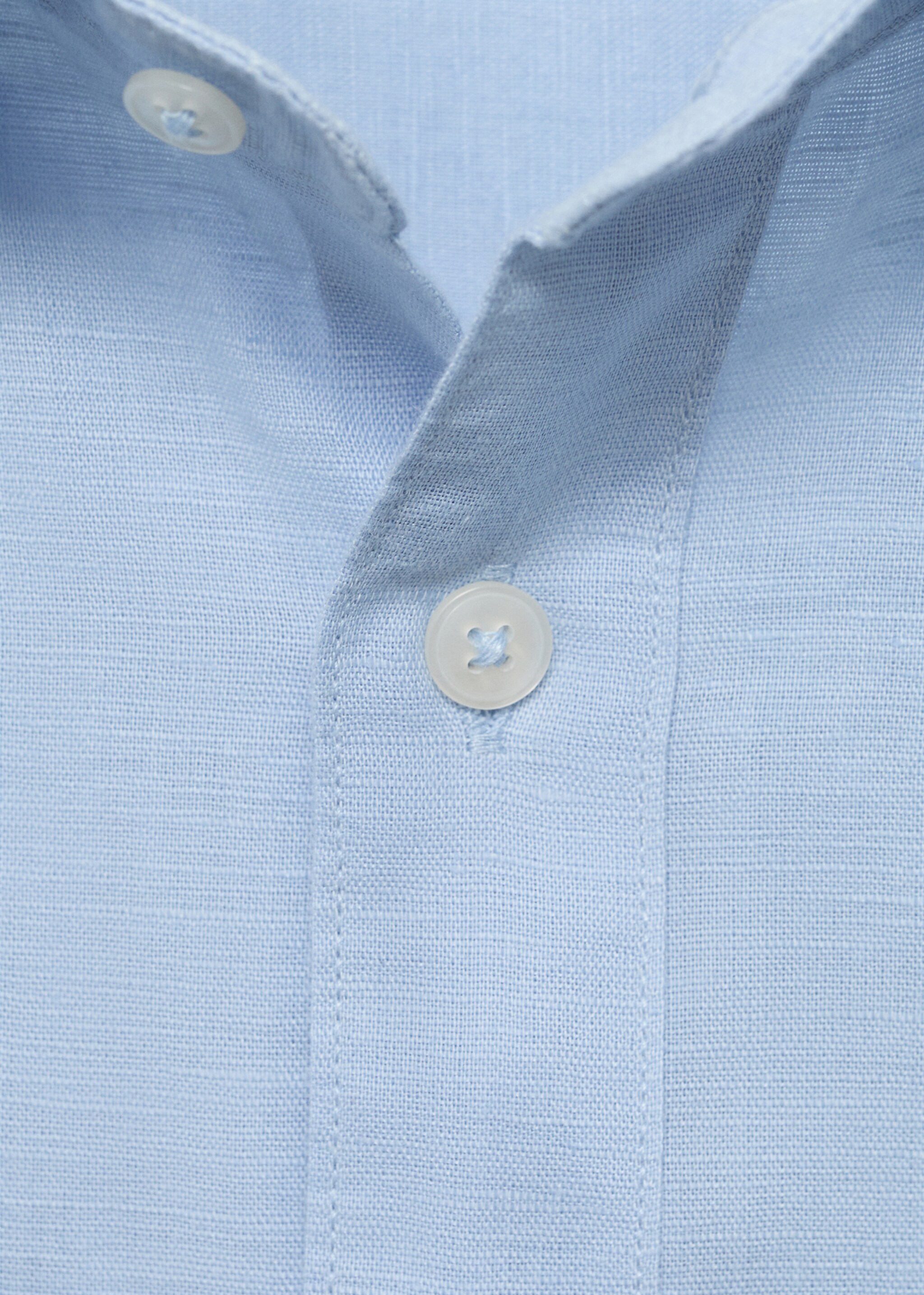 Short sleeve linen-blend shirt - Details of the article 8
