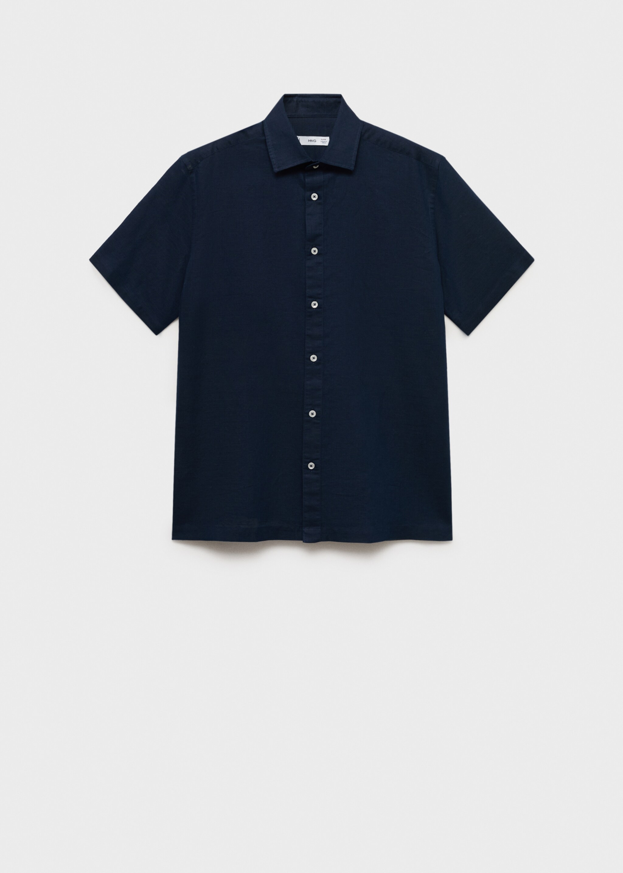 Short sleeve linen-blend shirt - Article without model