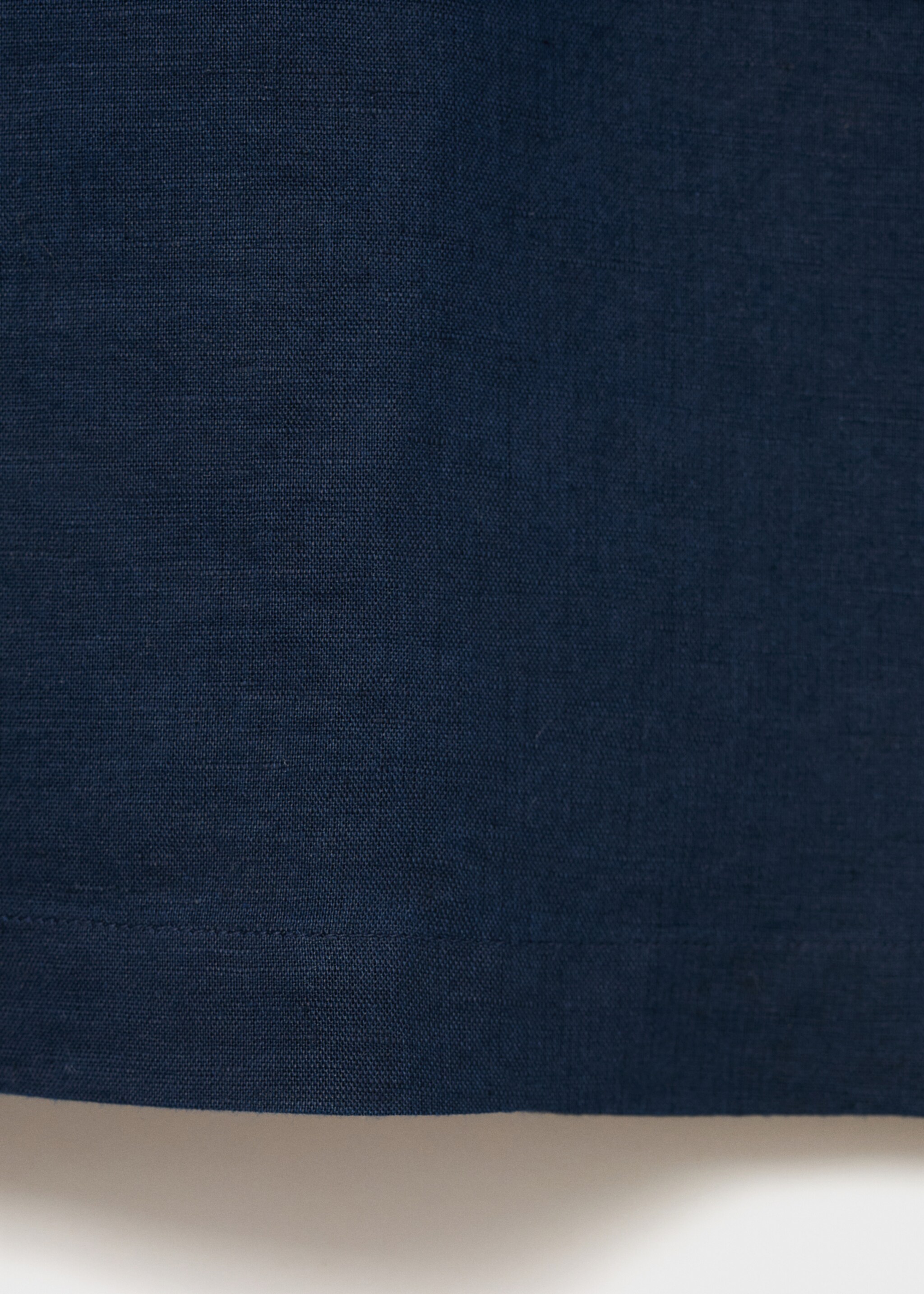 Short sleeve linen-blend shirt - Details of the article 0