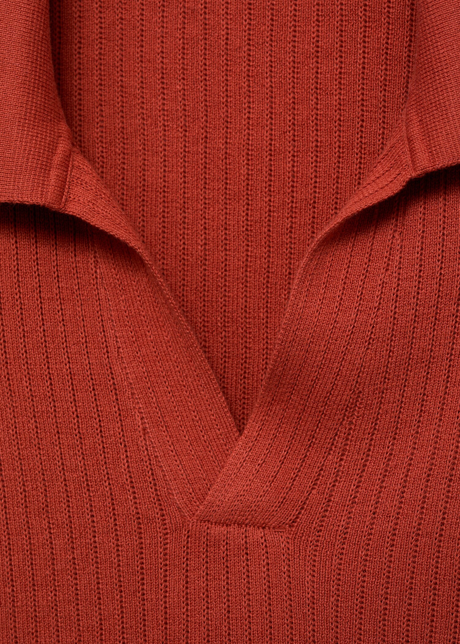 100% cotton ribbed structured polo shirt - Details of the article 8