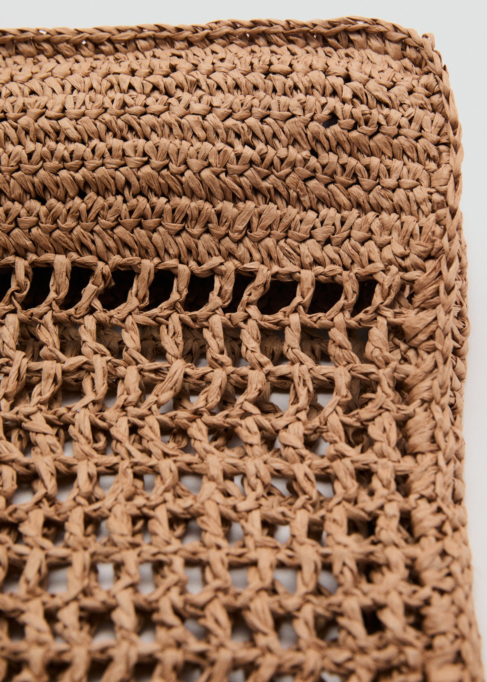 Axelväska med dubbla handtag i naturfiber - Detaljer om artikeln 1