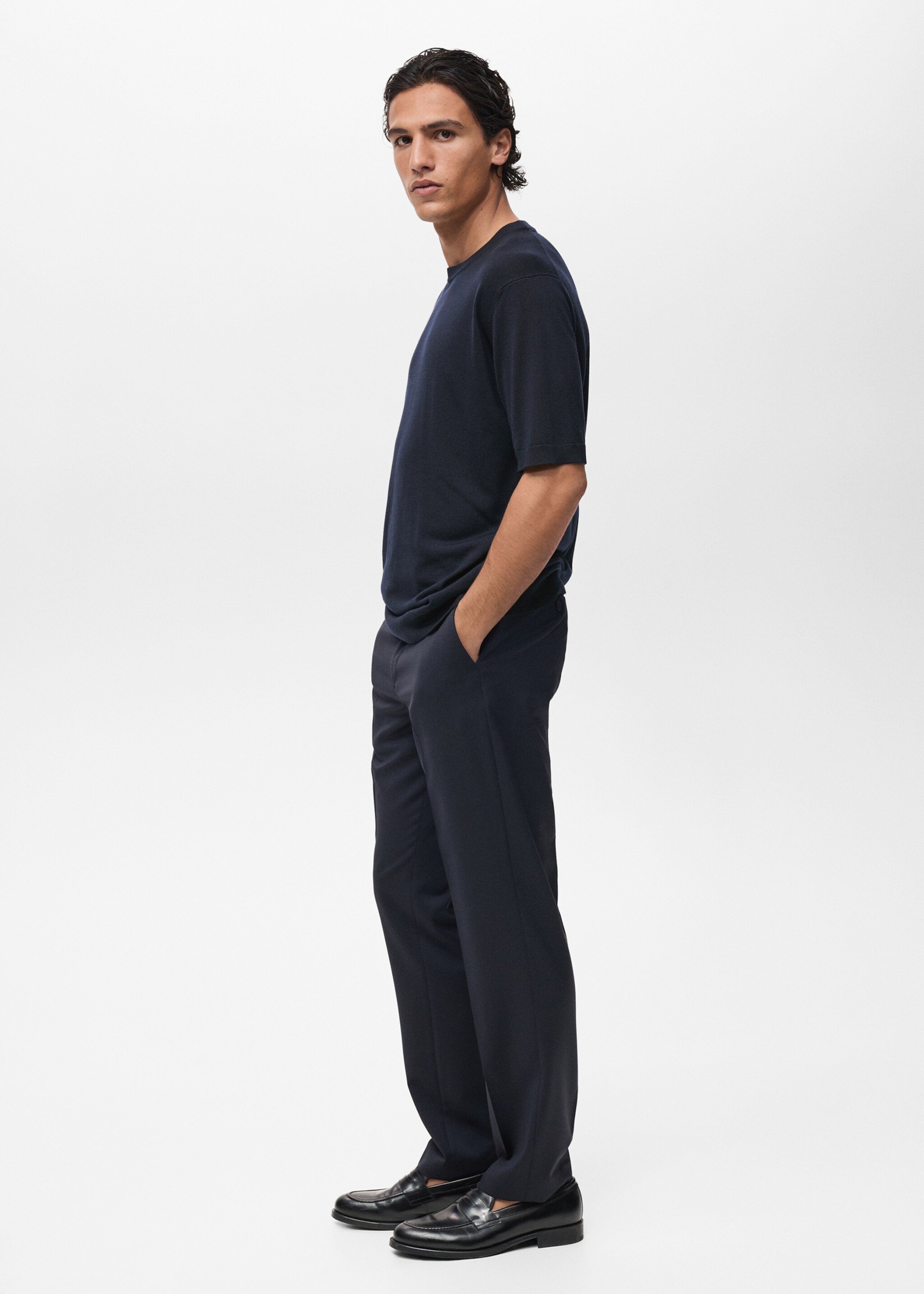 Fine-knit lyocell t-shirt - Details of the article 2