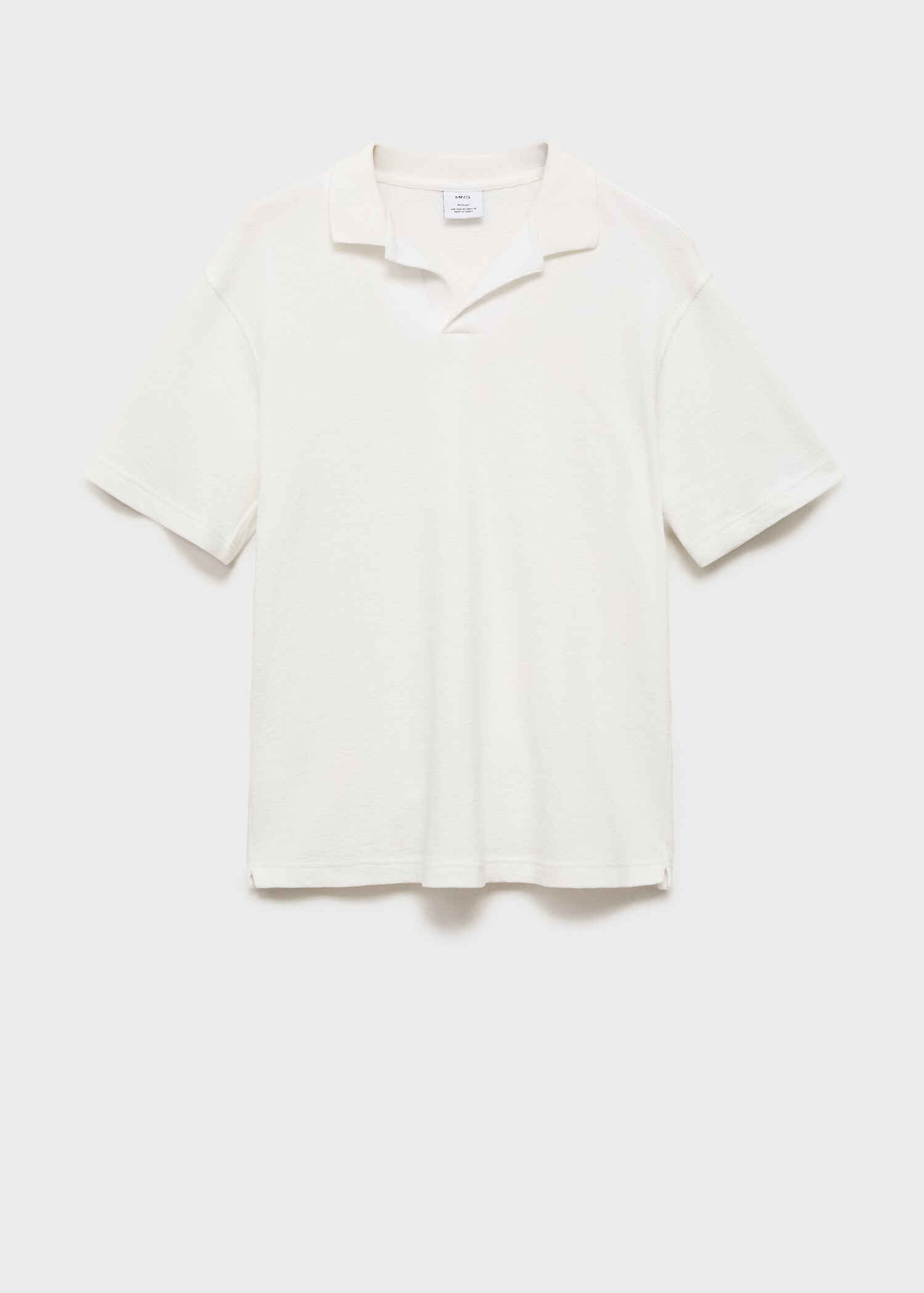 Textured cotton relaxed-fit polo shirt - Article without model