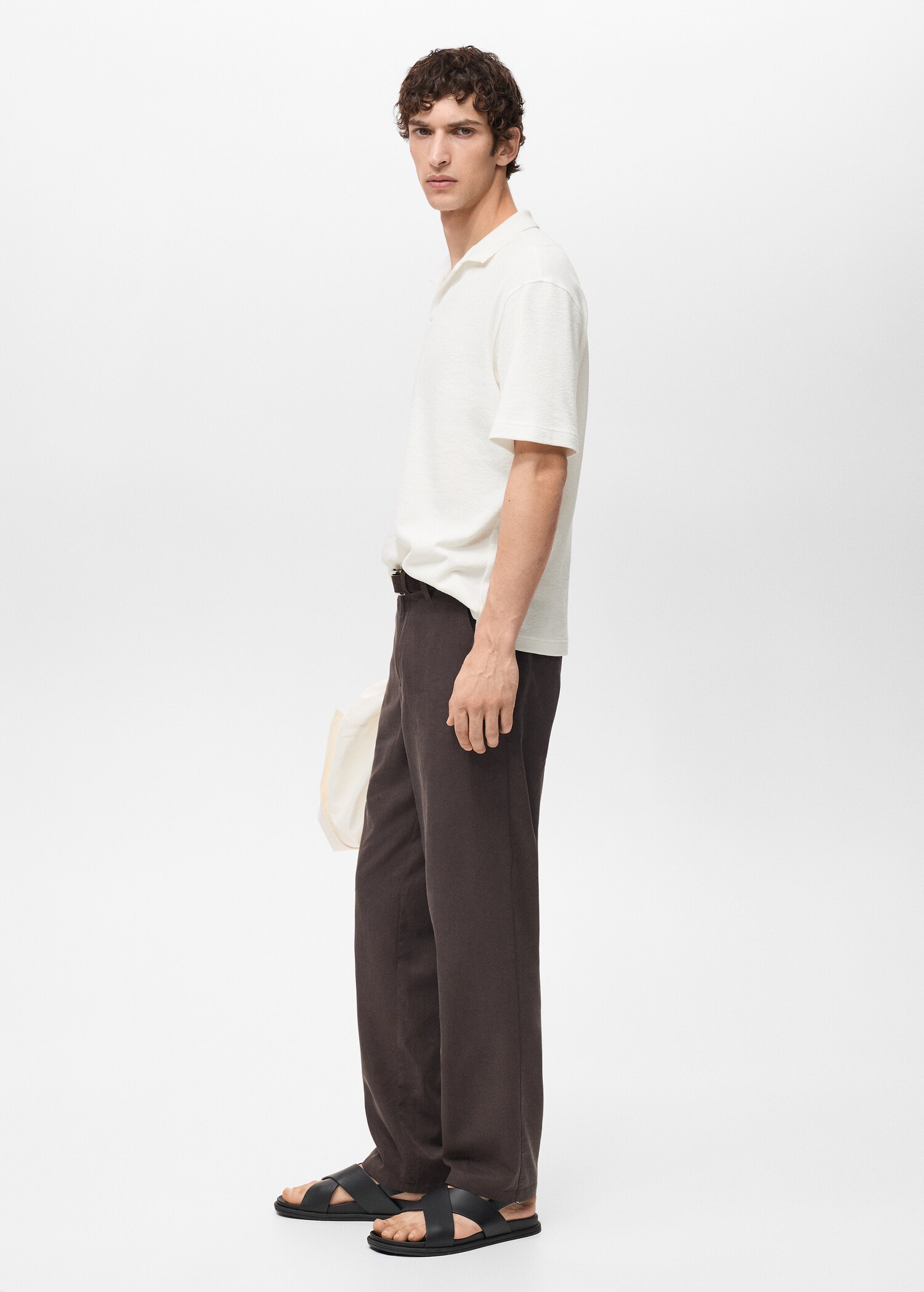 Textured cotton relaxed-fit polo shirt - Details of the article 2