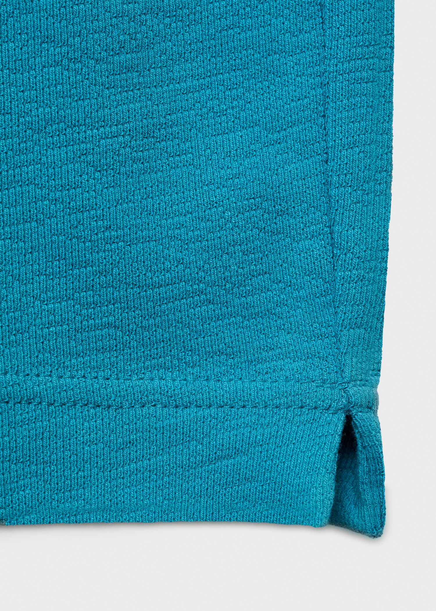 Textured cotton relaxed-fit polo shirt - Details of the article 0
