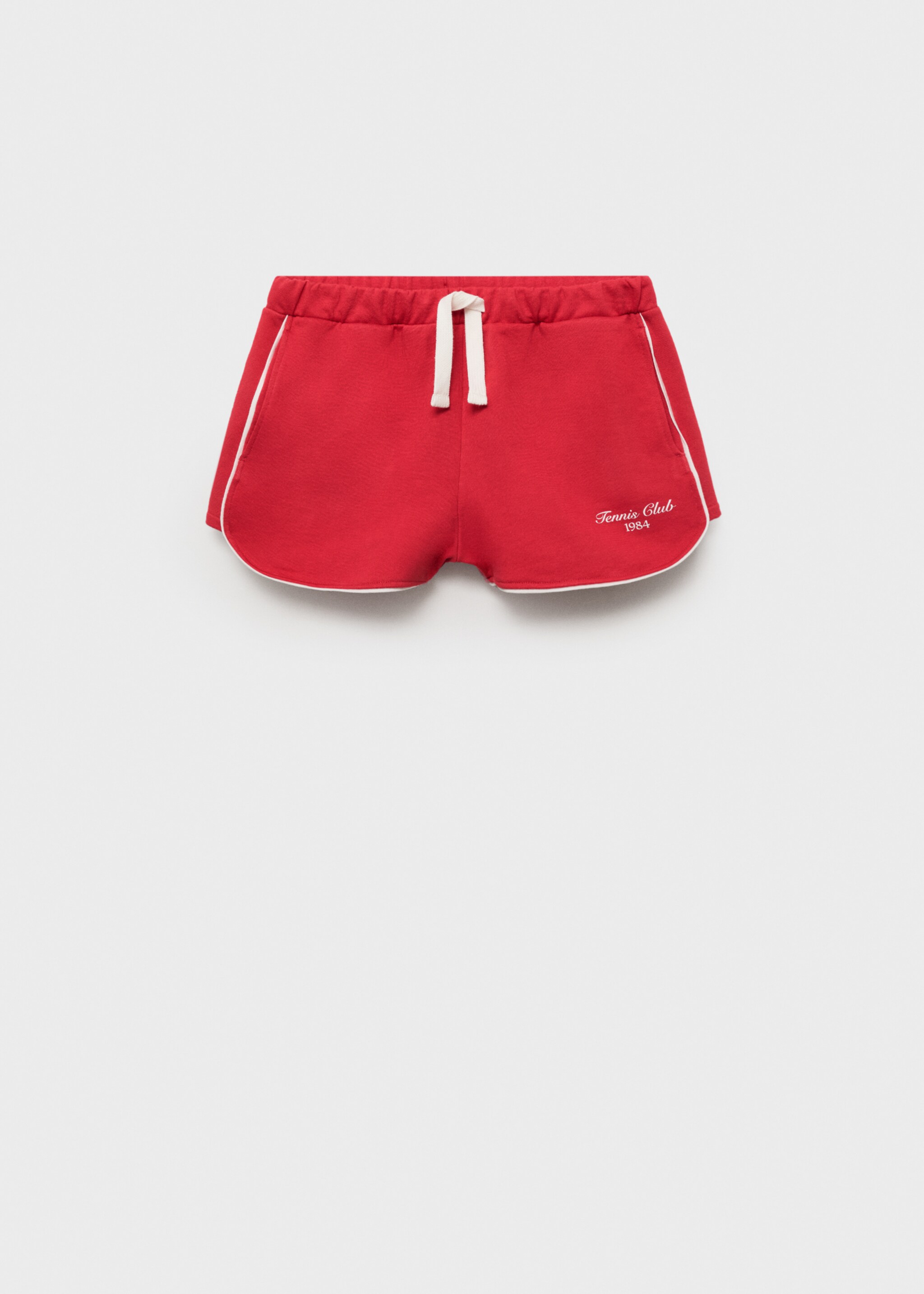 Cotton shorts with printed message - Article without model