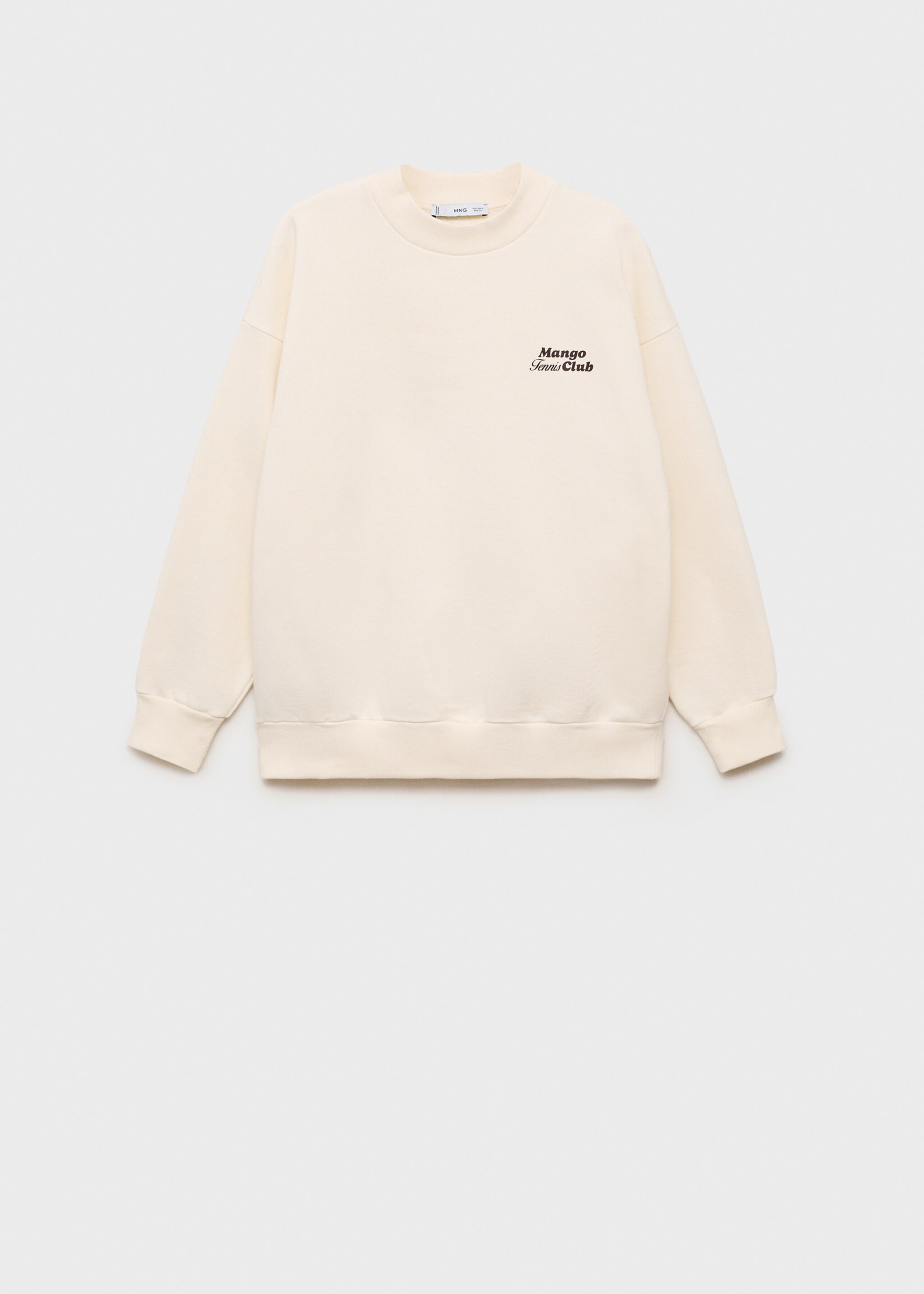 Cotton sweatshirt with printed message - Article without model