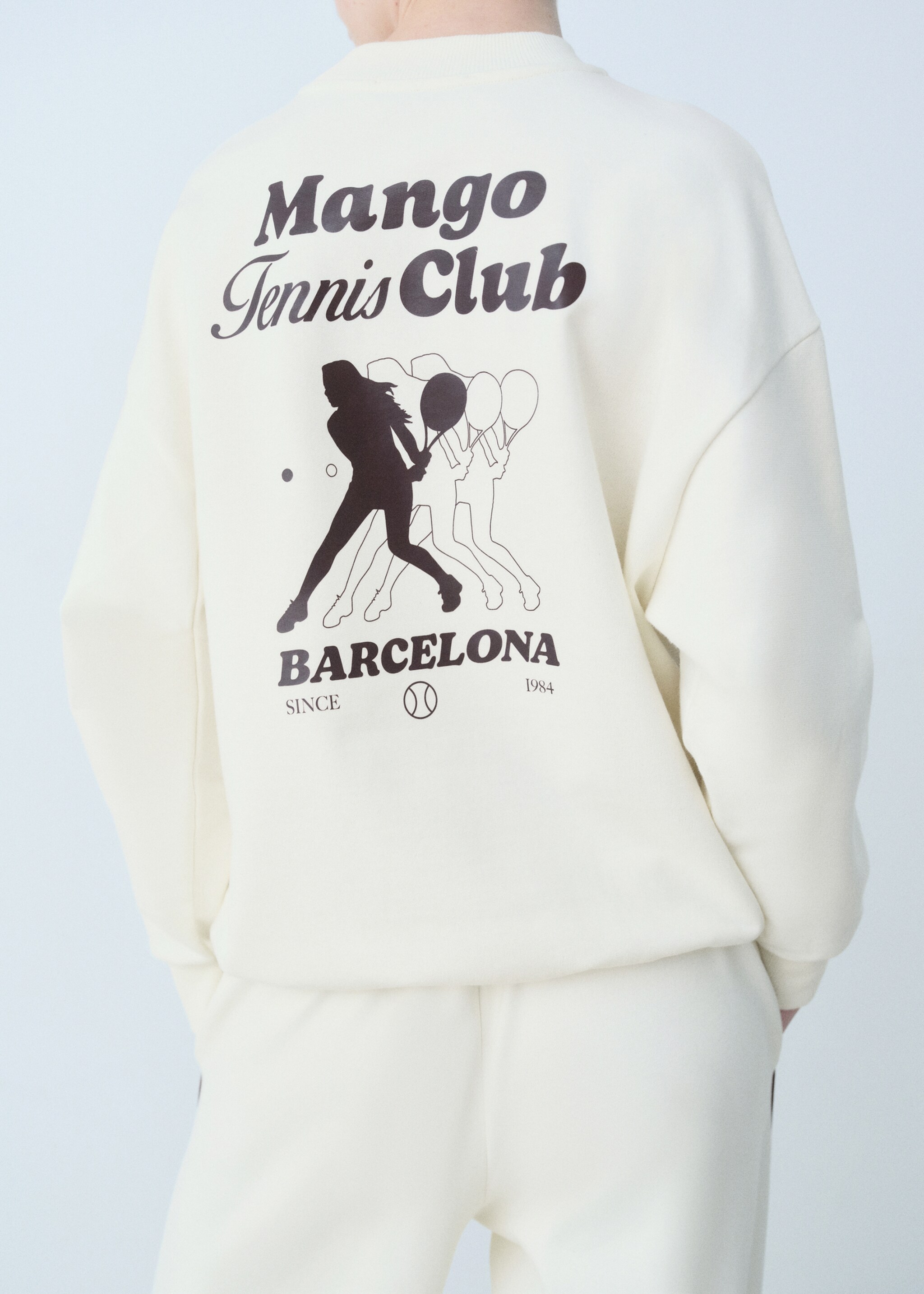 Cotton sweatshirt with printed message - Reverse of the article