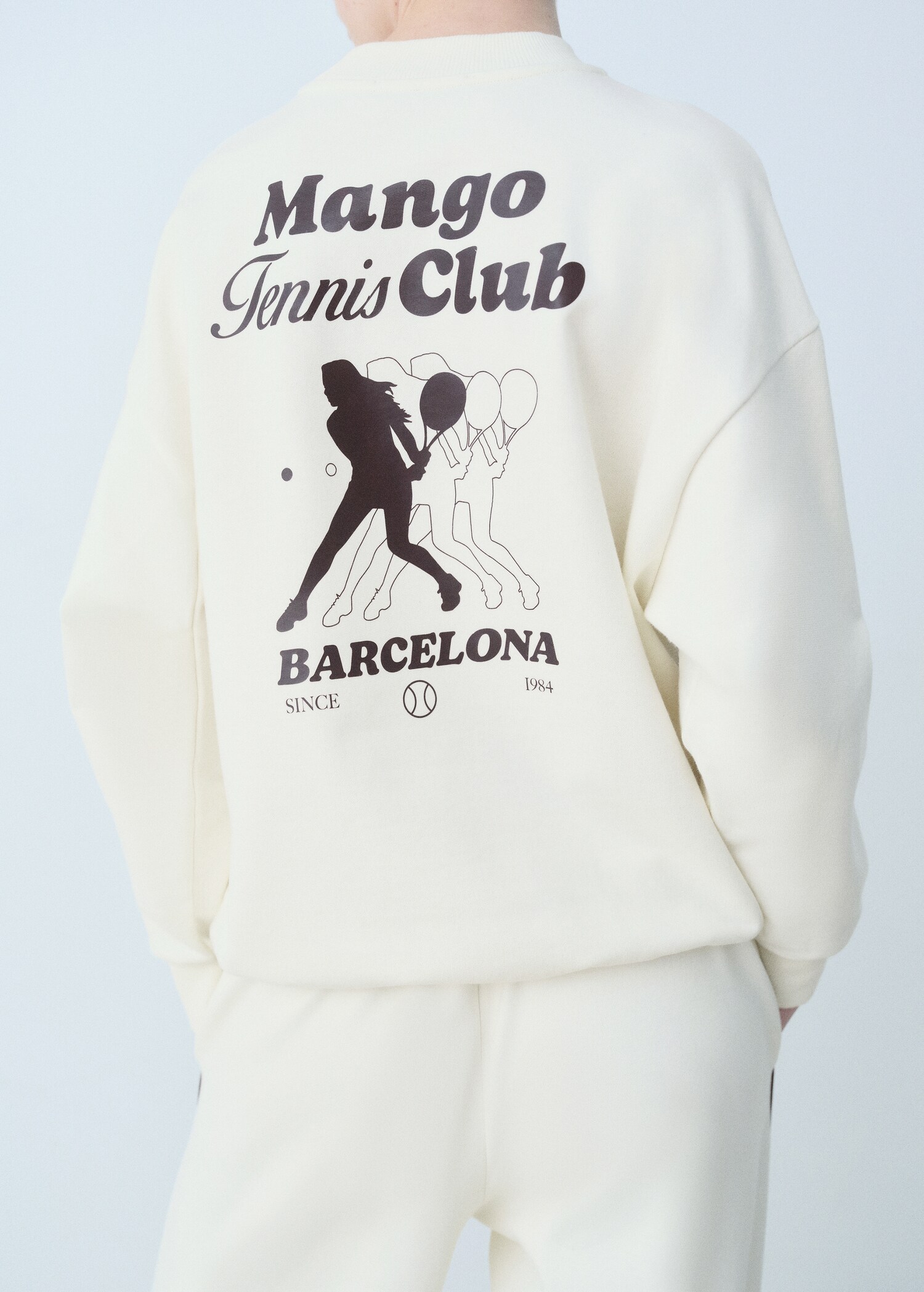 Sudadera algodón mensaje estampado - Reverso del artículo