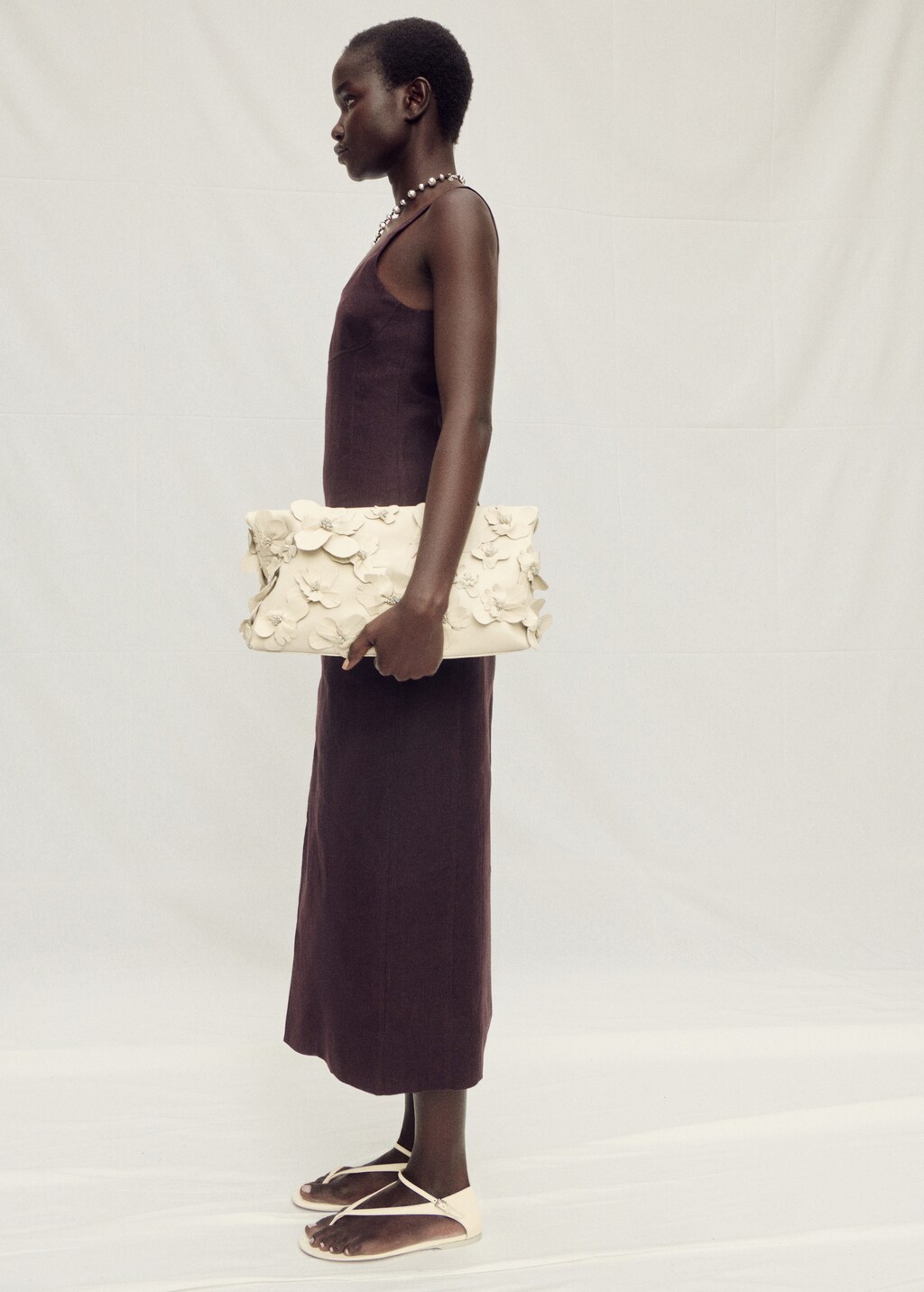 Mango - Linen midi-dress with front opening | Plush Mango - Linen midi-dress with front opening | Plush
