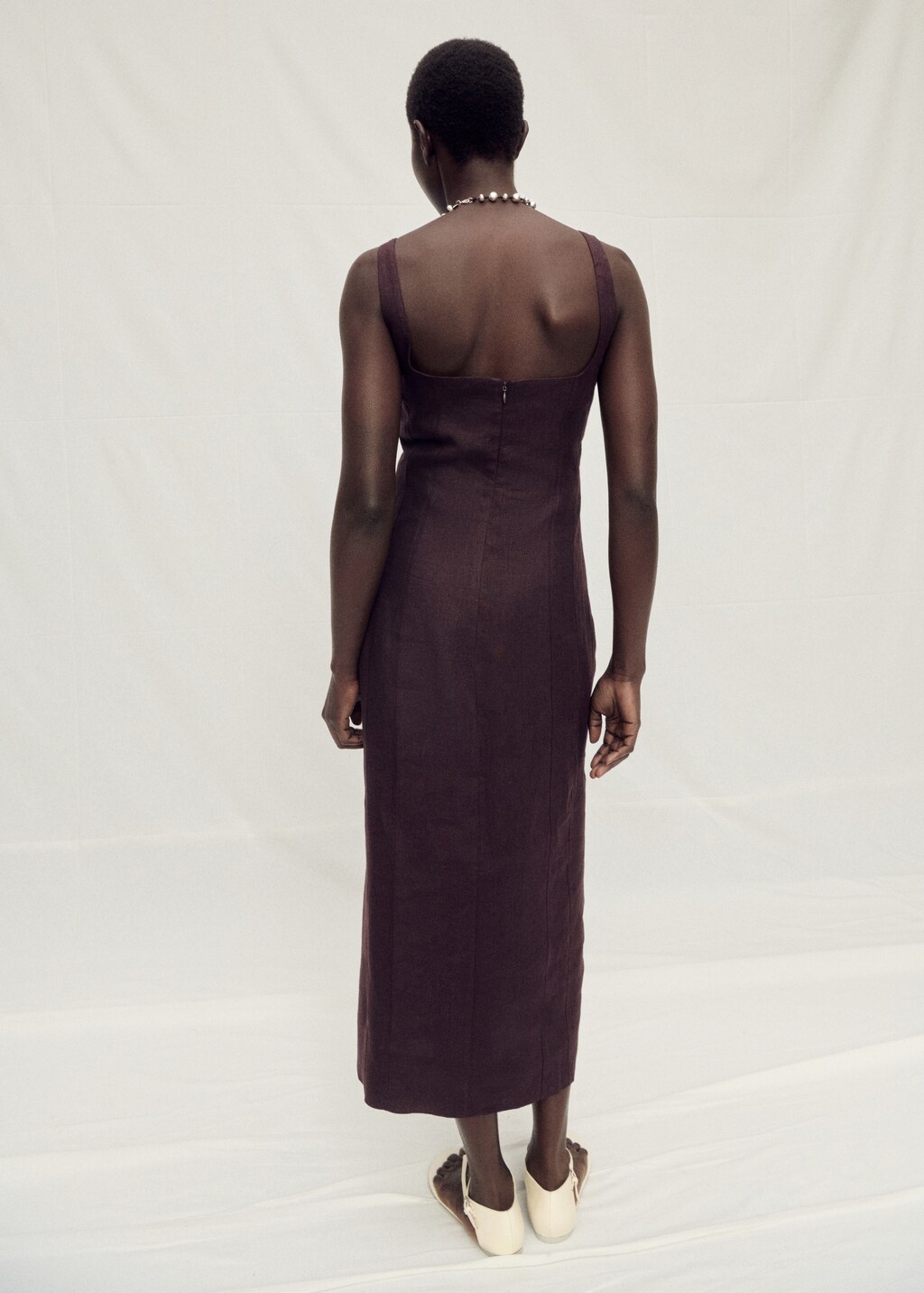 long sleeve puff midi dress Black Gingham Long Sleeve Midi Dress