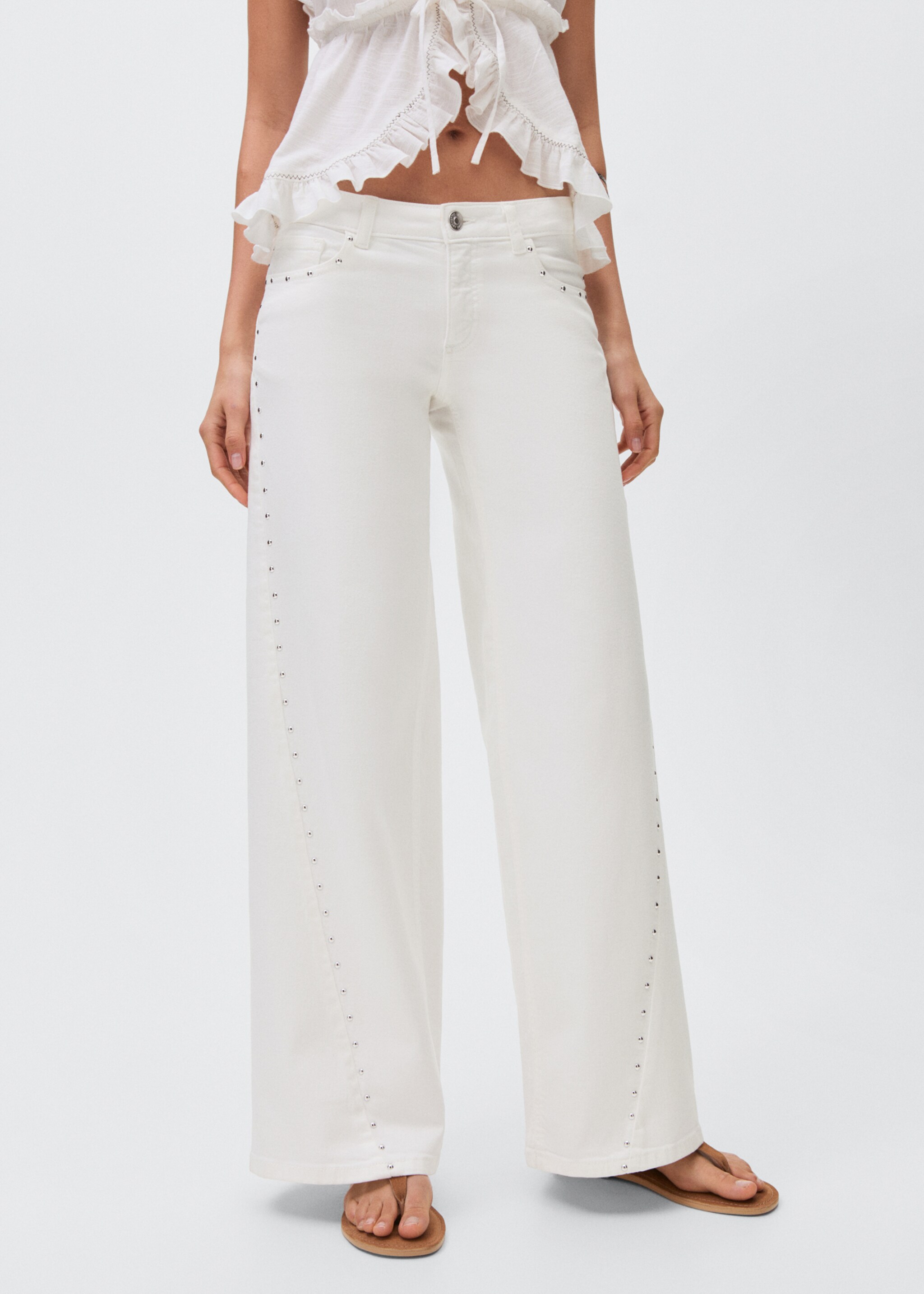 Low-waist studded jeans - Details of the article 6