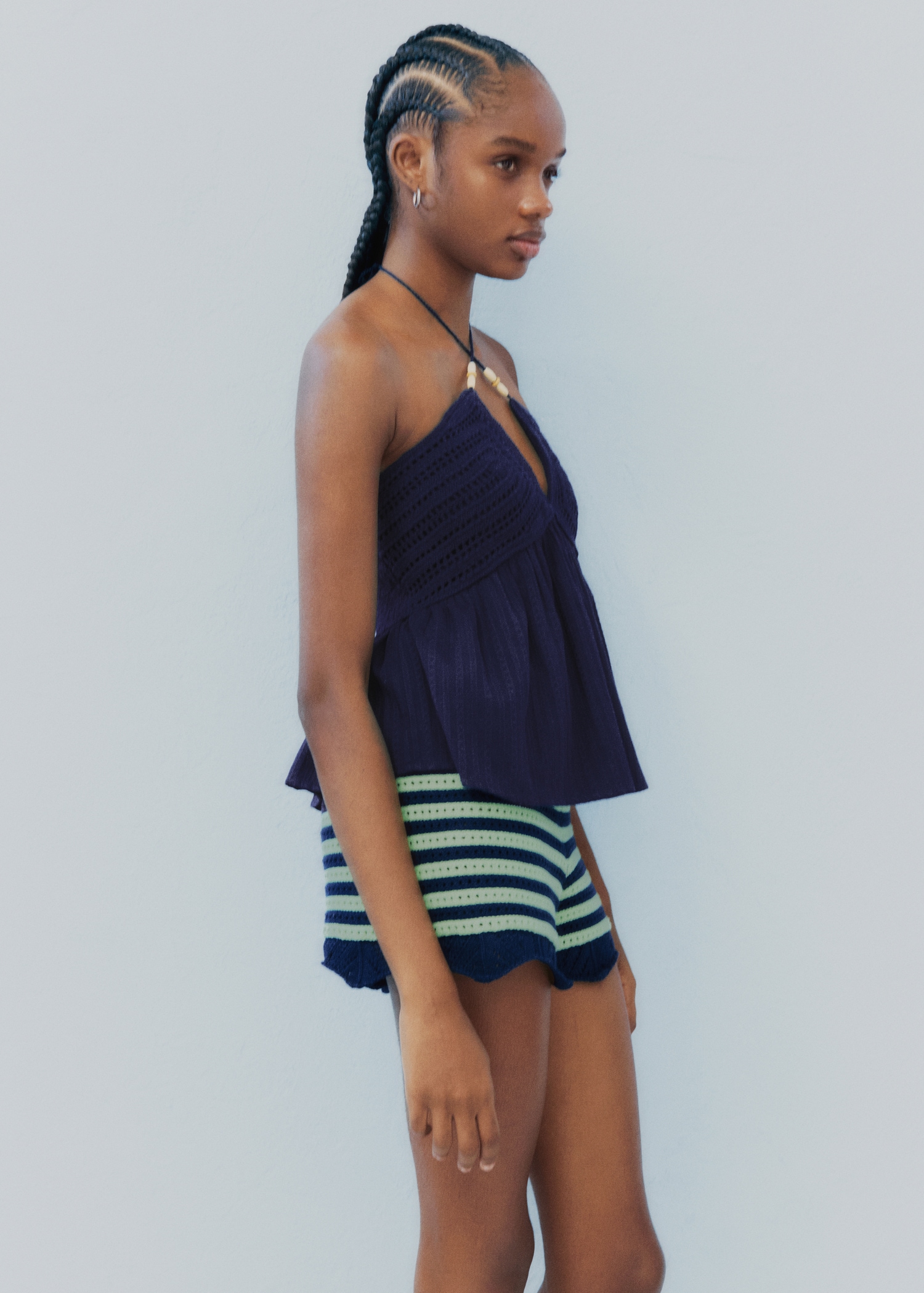 Shorts crochet contraste - Teen | MANGO España (Península y Baleares)