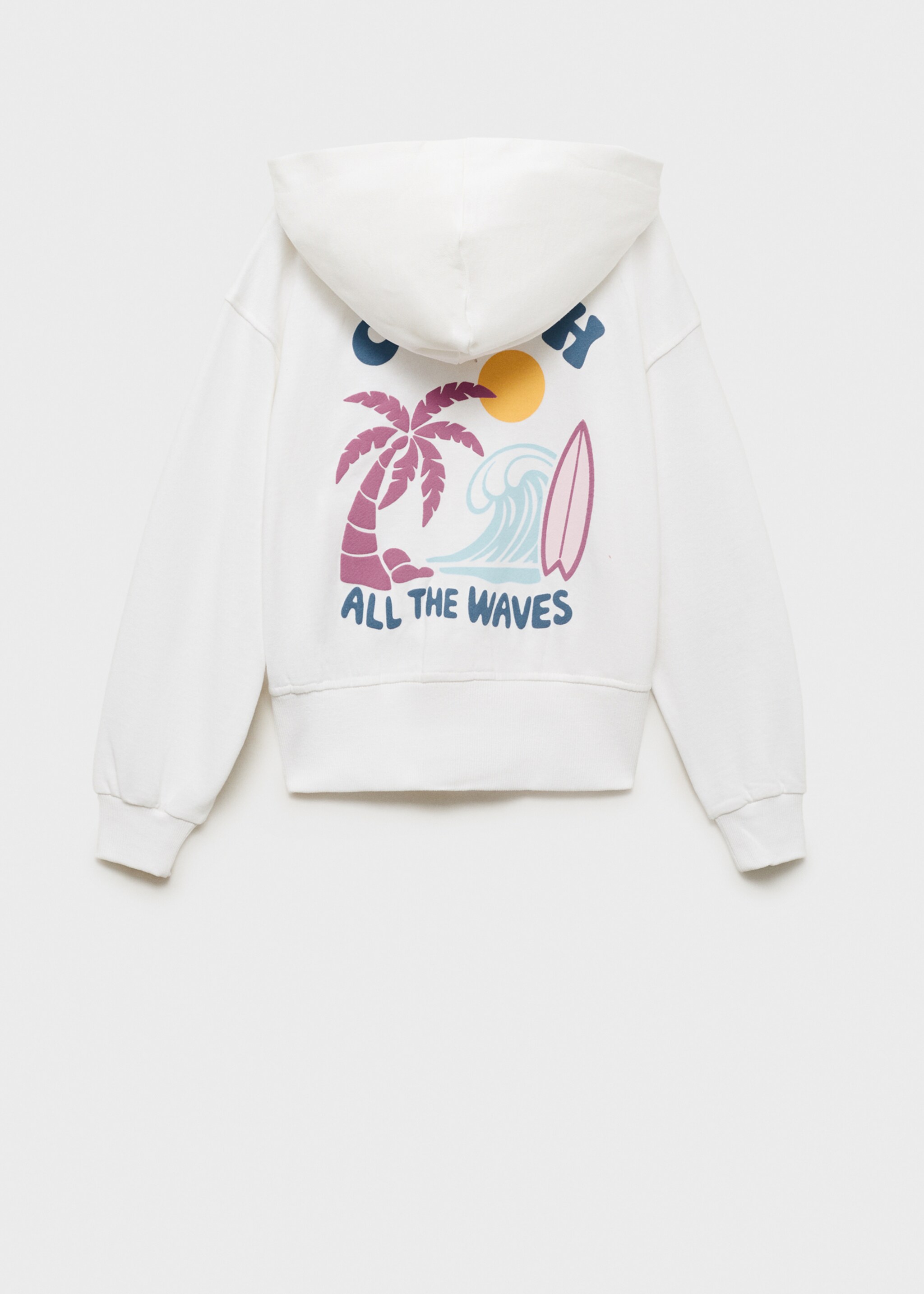 Sweatshirt med tryckt budskap - Artikelns baksida