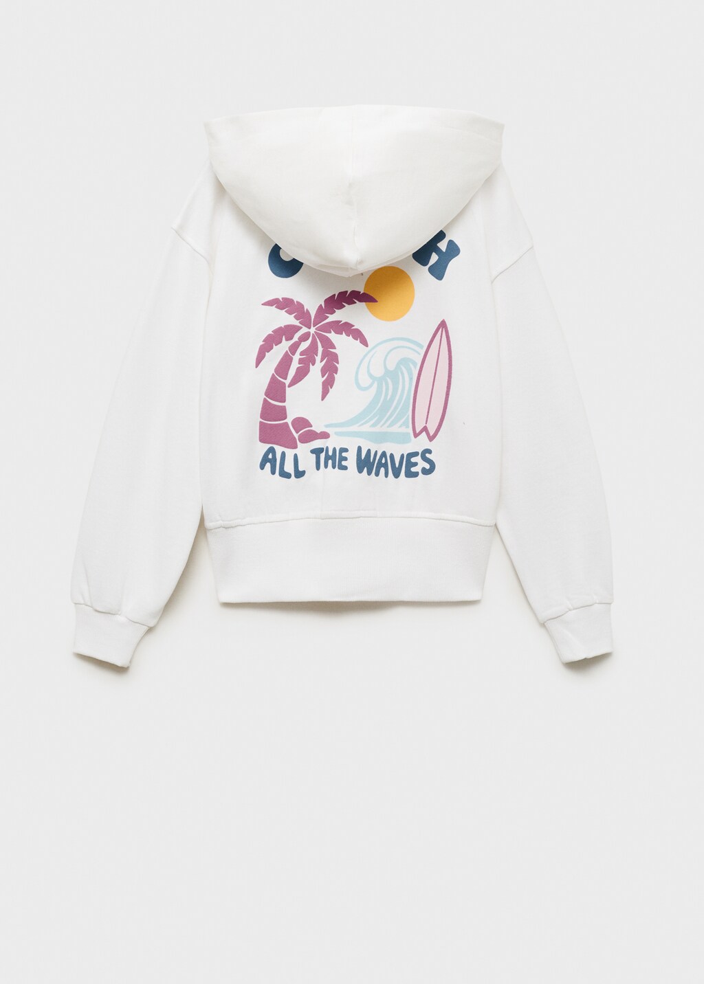 Hooded sweatshirt with printed message