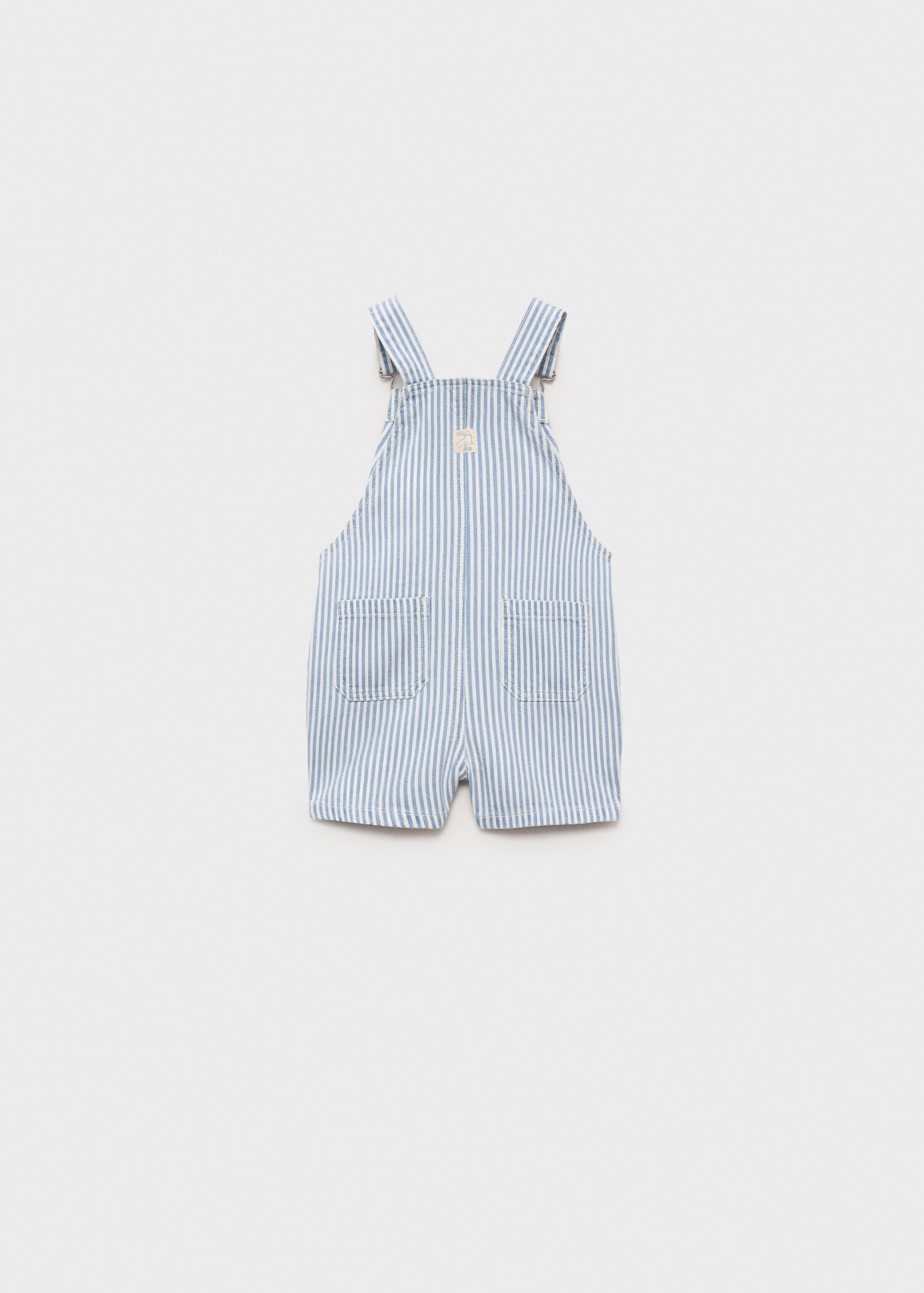 Striped denim dungarees - Reverse of the article