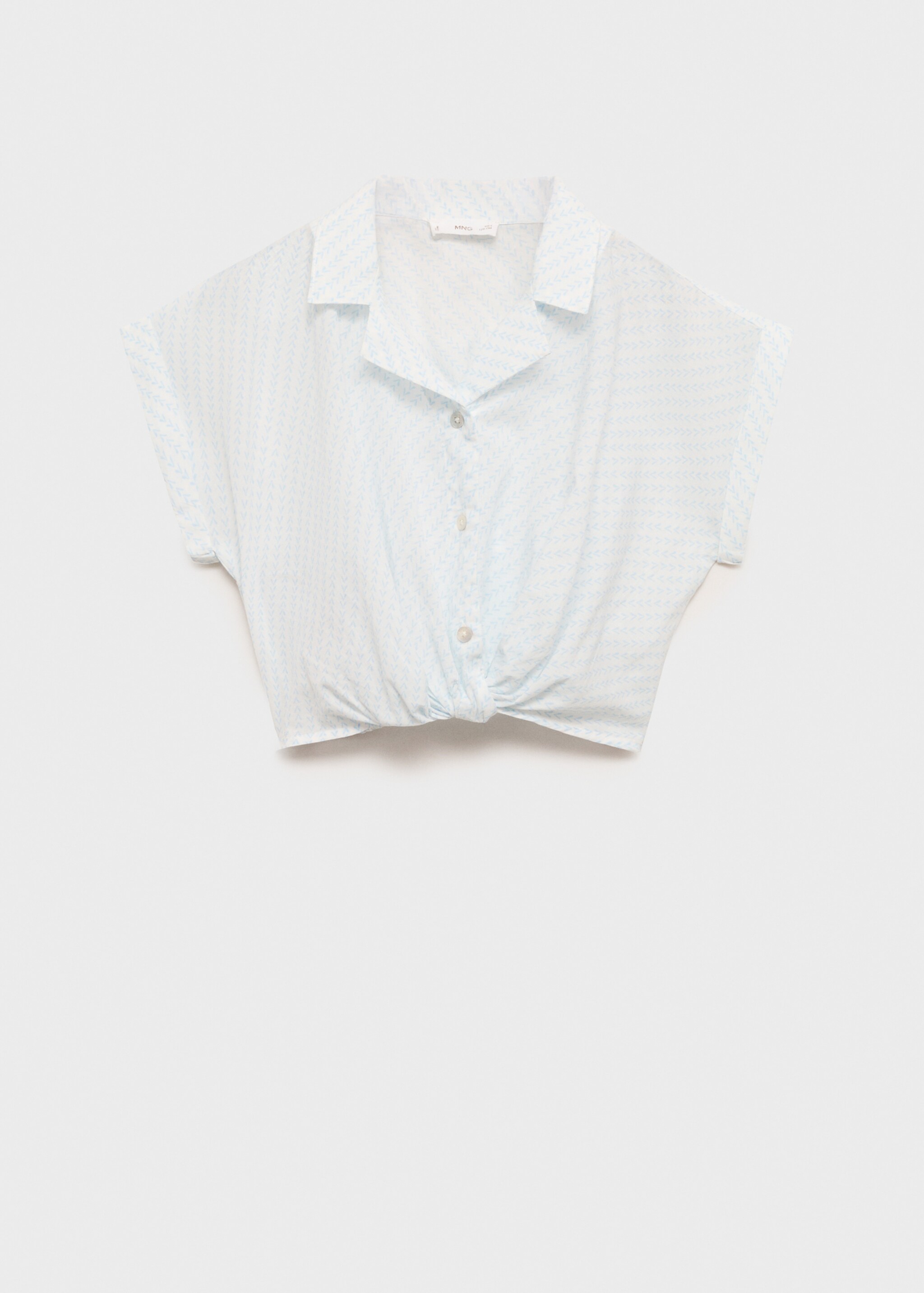 Blusa cropped com nó - Artigo sem modelo