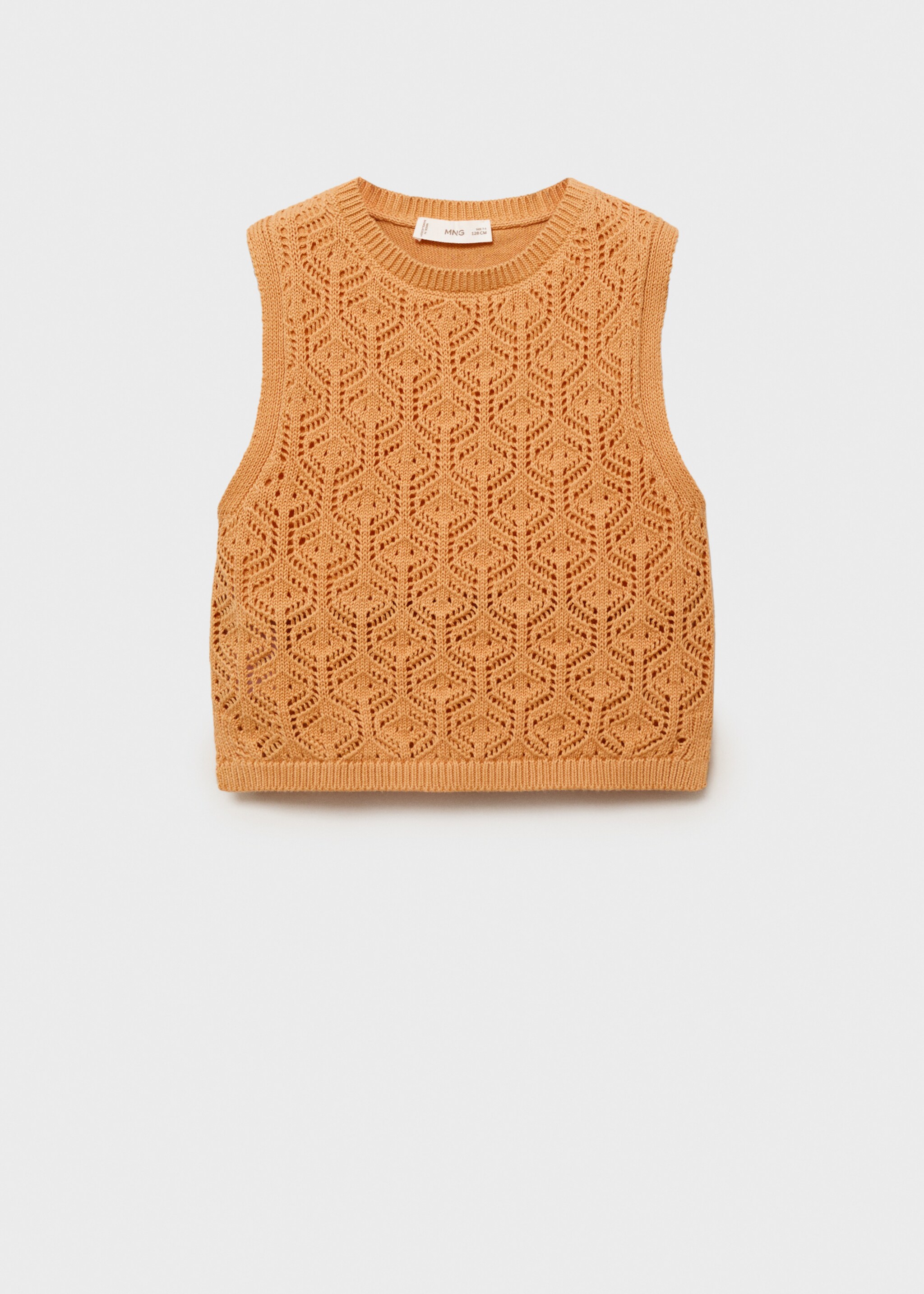 Openwork details knit top - Article without model