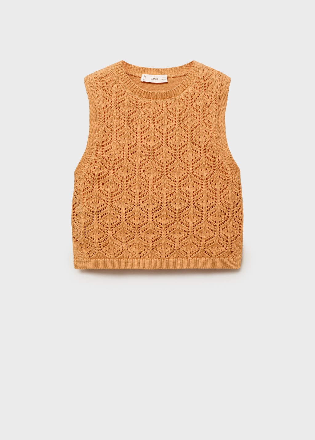 Knit top with lace accents