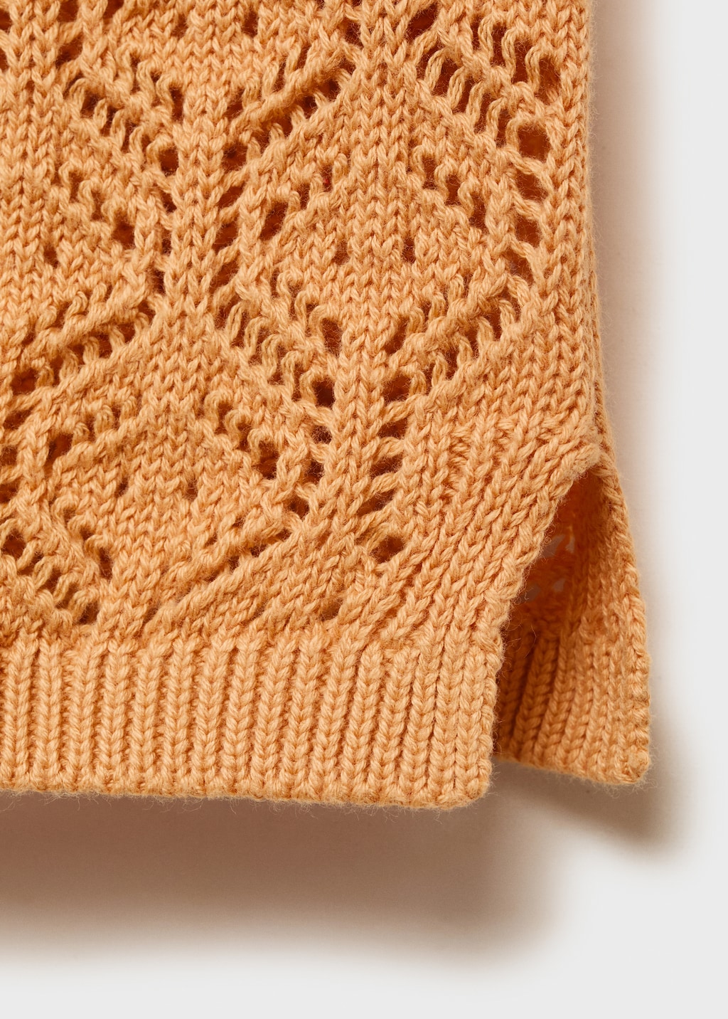 Knit top with lace accents