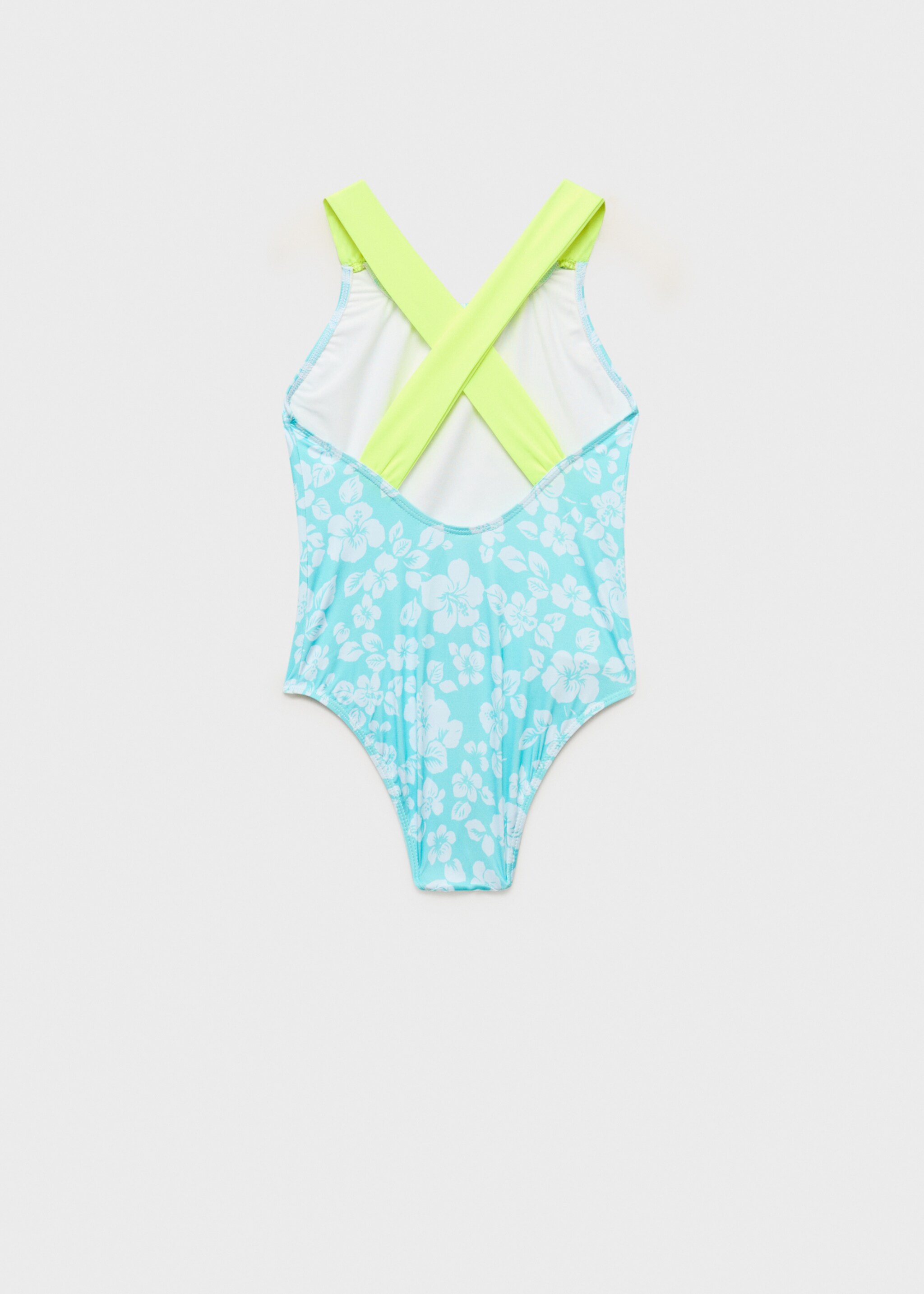 Cross-back printed swimsuit - Reverse of the article
