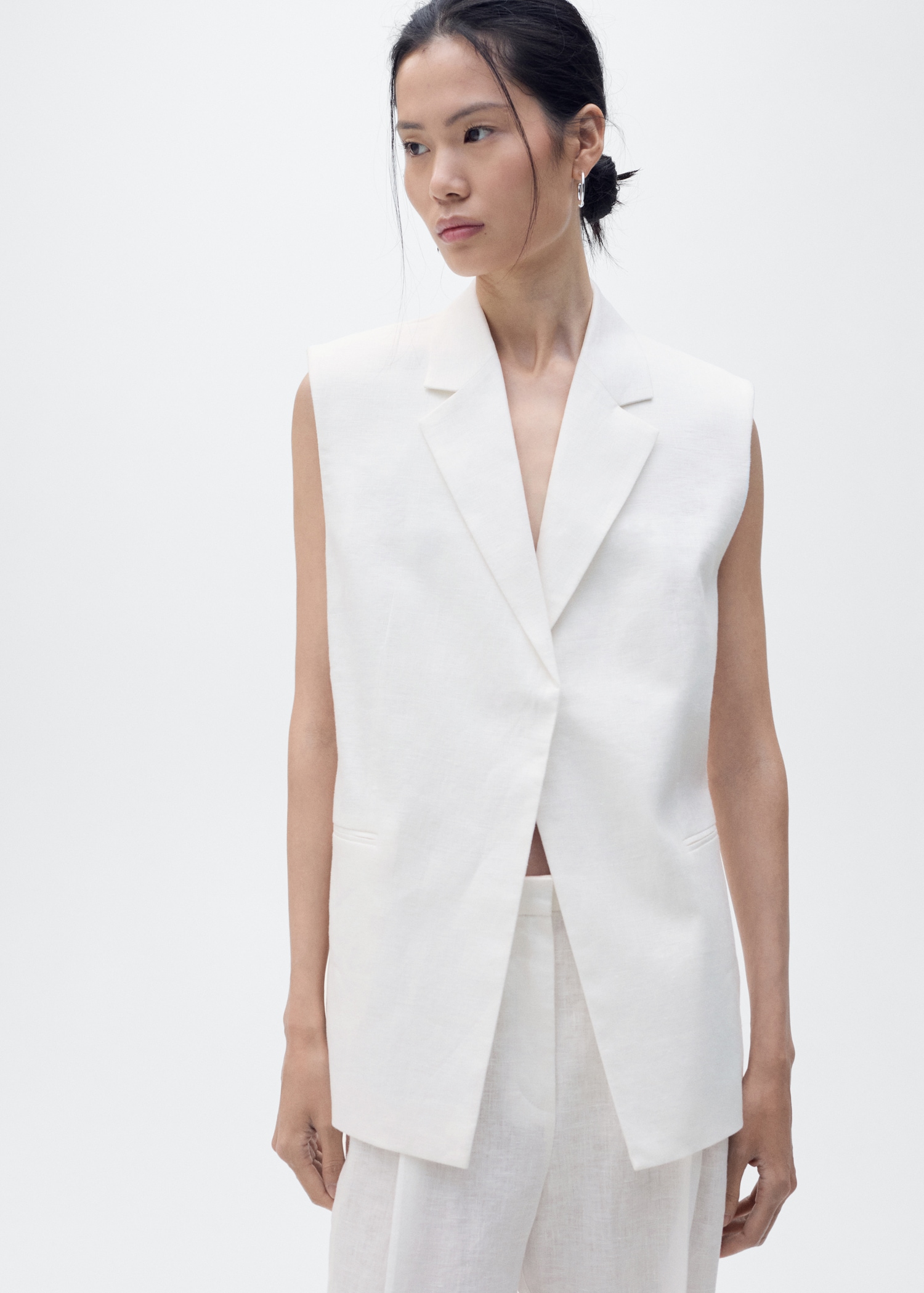 Linen suit waistcoat - Medium plane