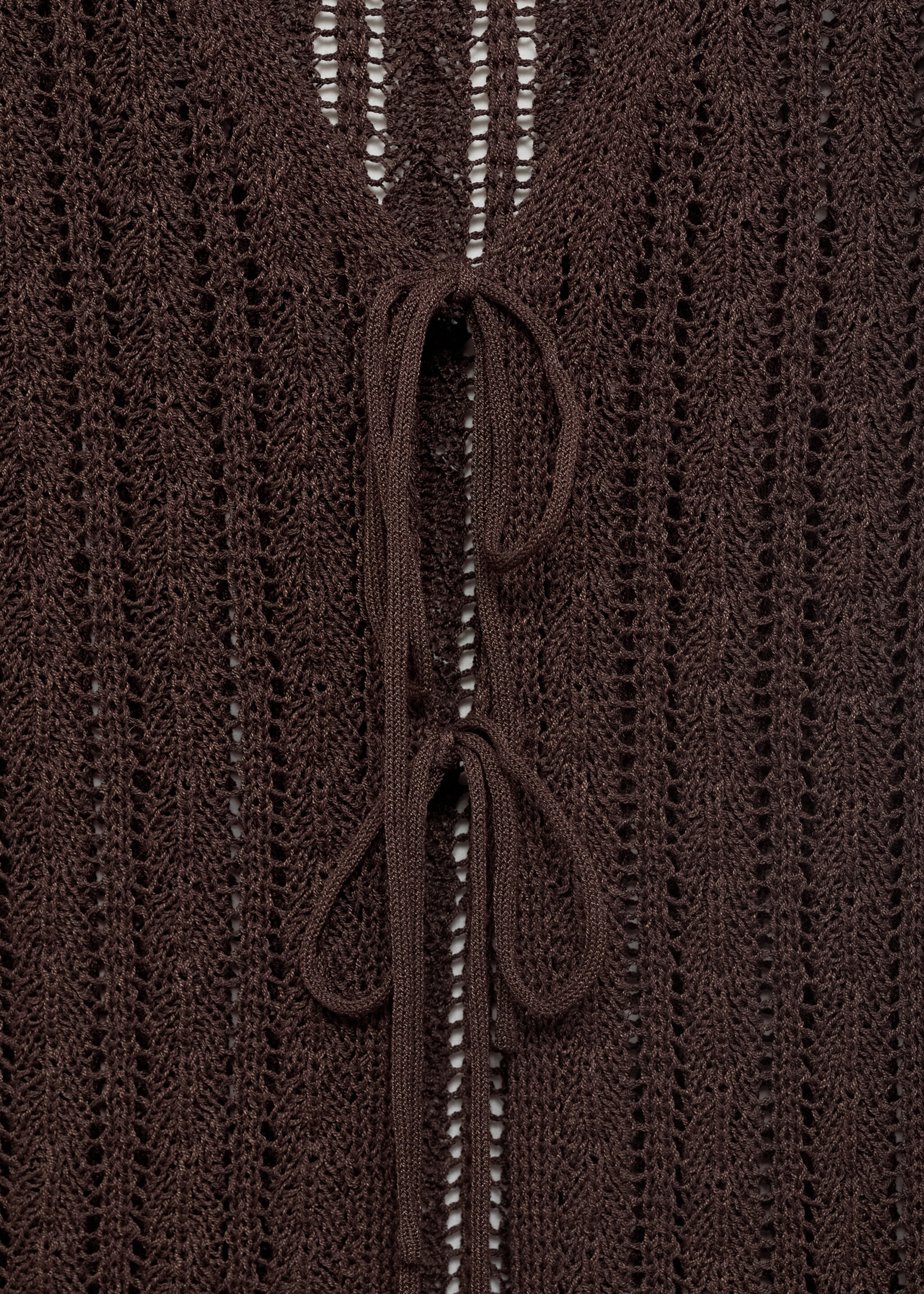 Pointelle-Strickweste mit Schleifenverschluss - Detail des Artikels 8
