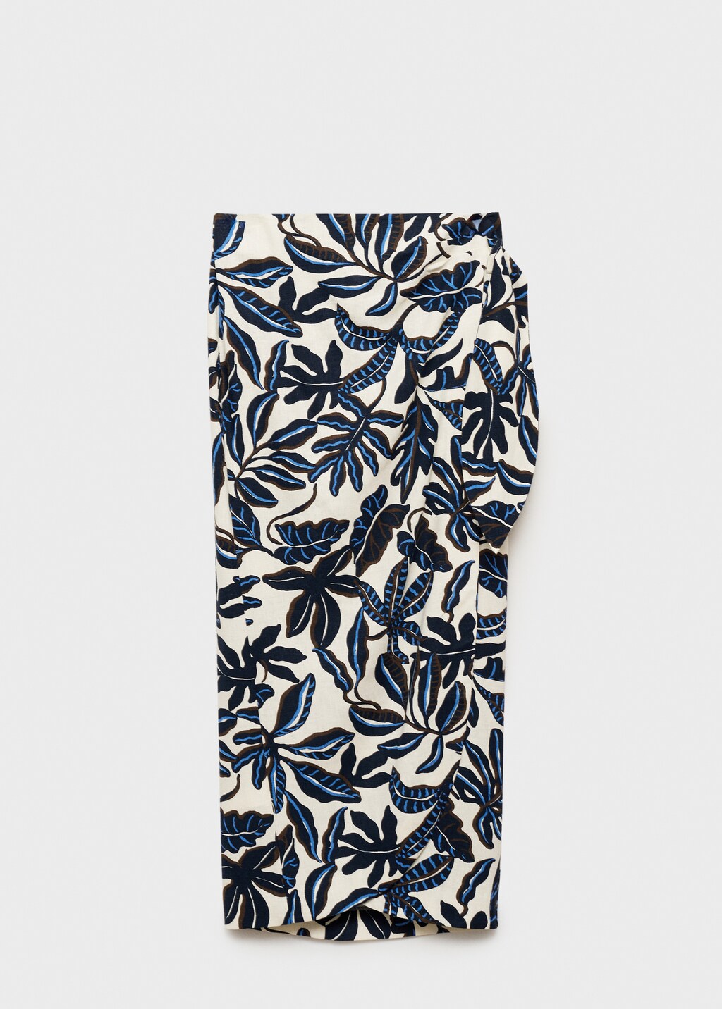 Linen skirt with knot detail - image 5