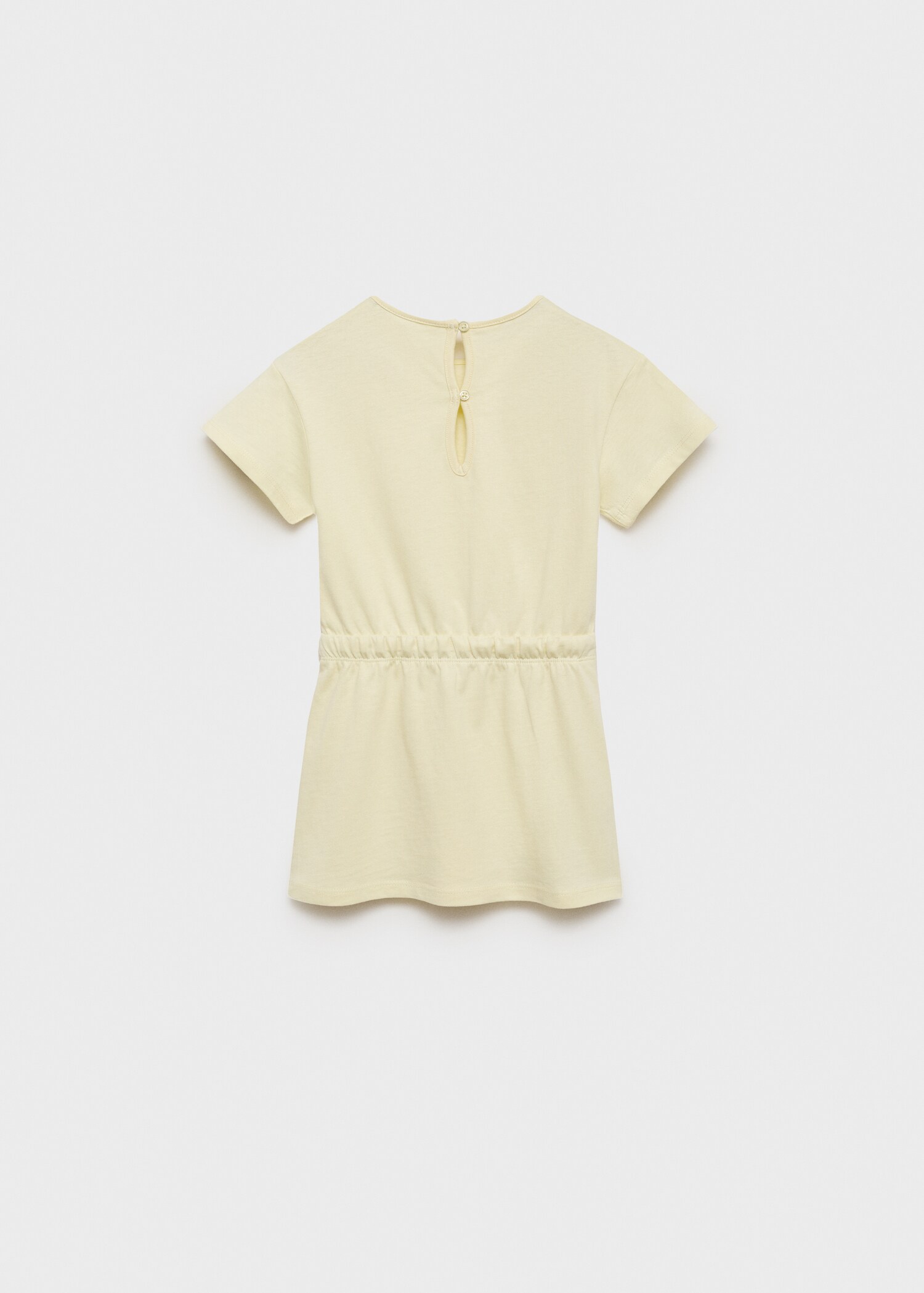 Adjustable drawstring cotton dress - Reverse of the article