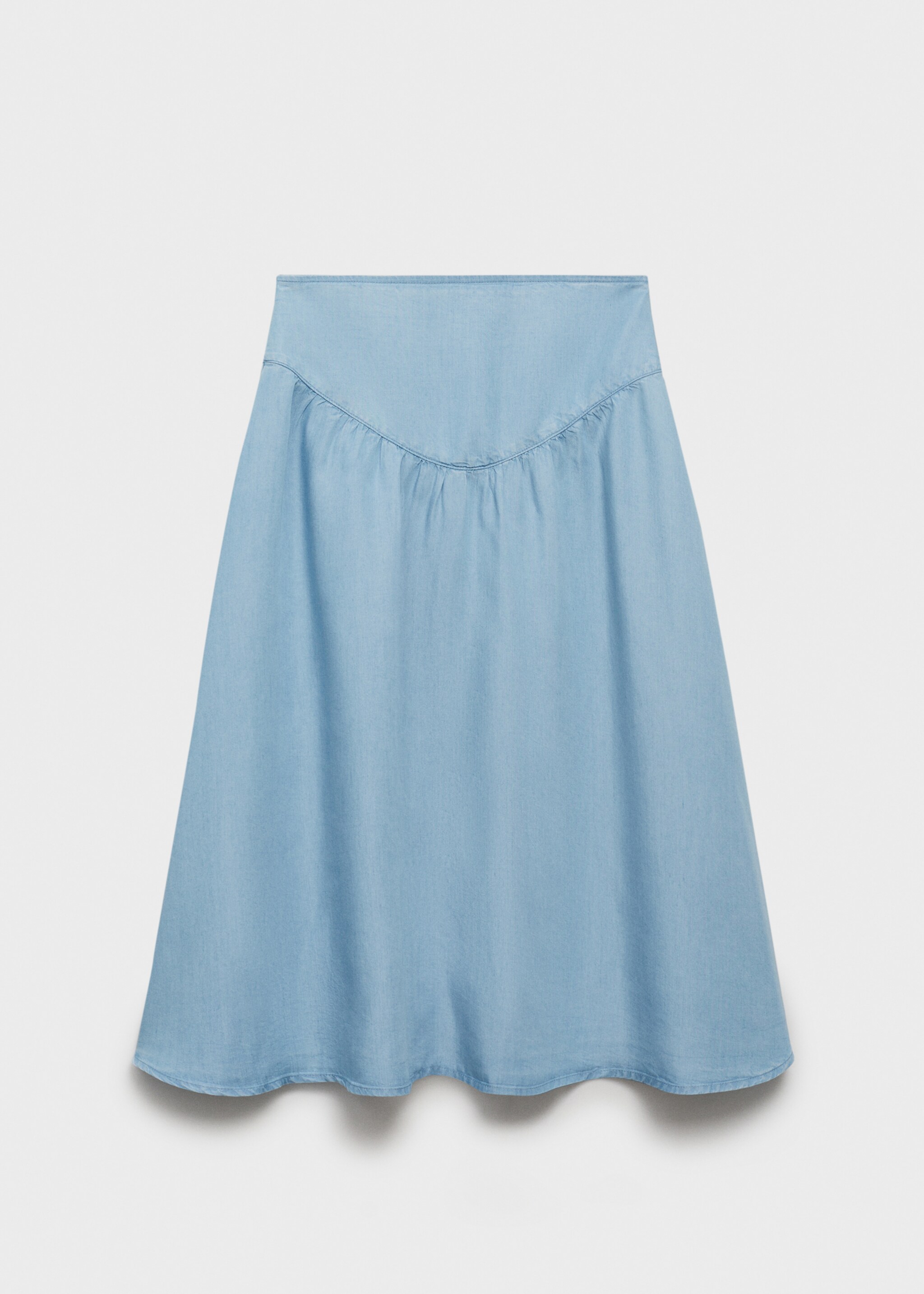Falda midi soft denim detalle fruncido - Artículo sin modelo
