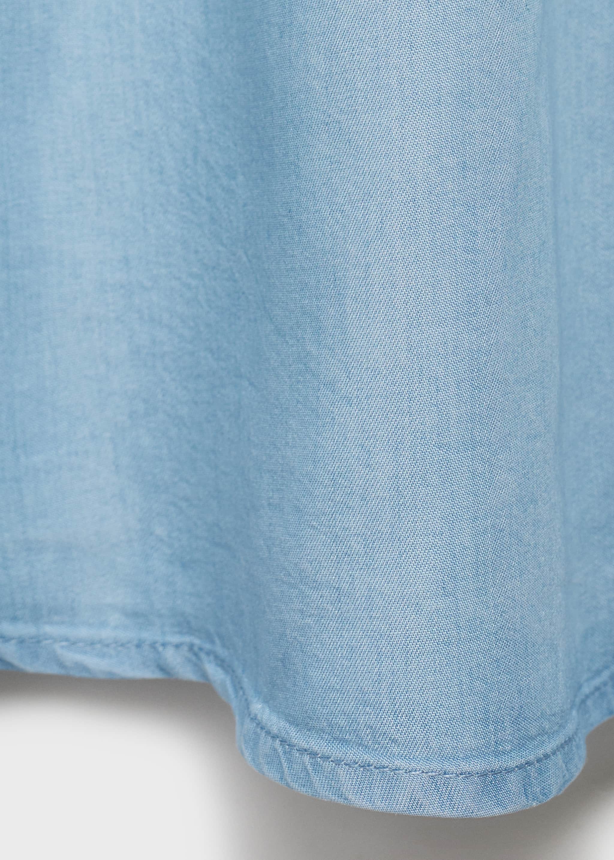 Falda midi soft denim detalle fruncido - Detalle del artículo 0