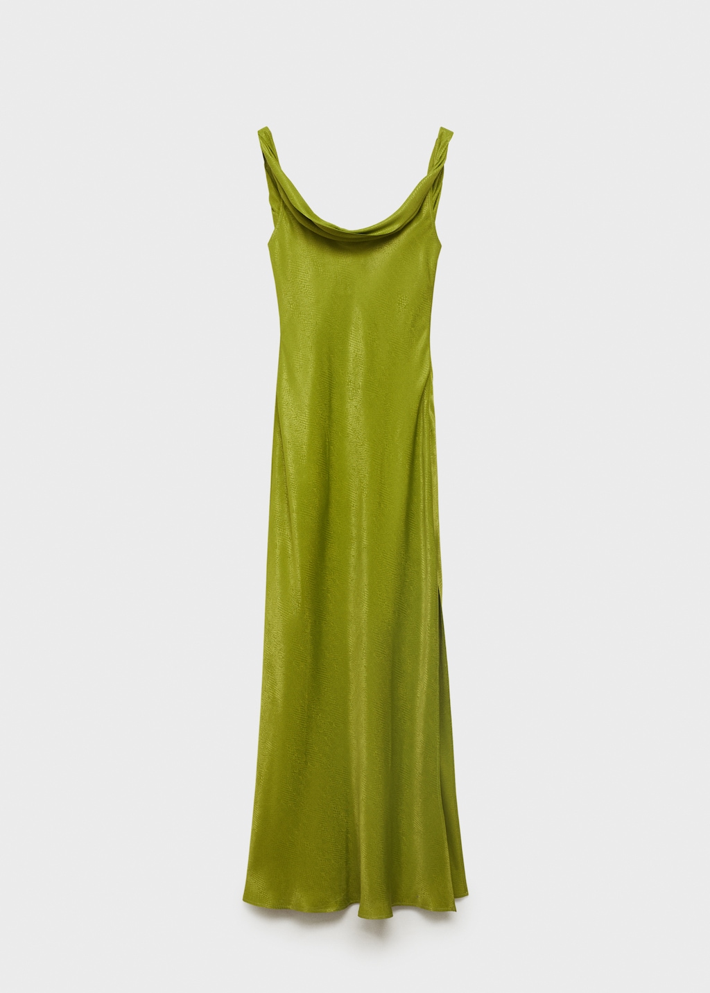 Mango - Textured dress with draped neckline | Plush