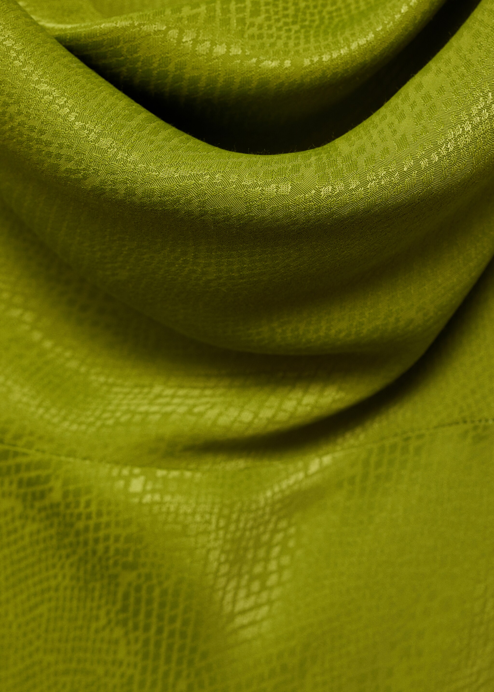 Vestito texture scollo drappeggiato - Dettaglio dell'articolo 0