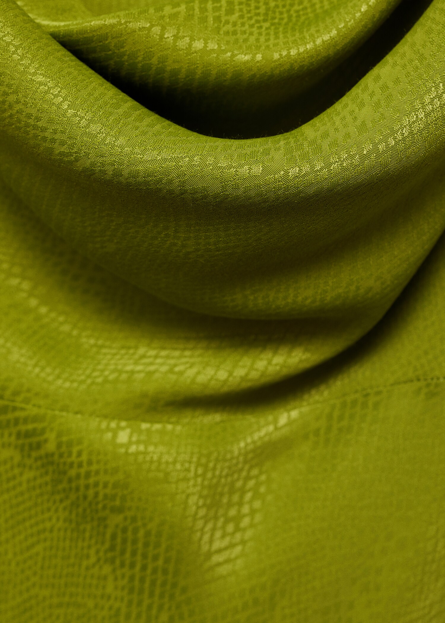 Vestido textura escote drapeado - Detalle del artículo 0