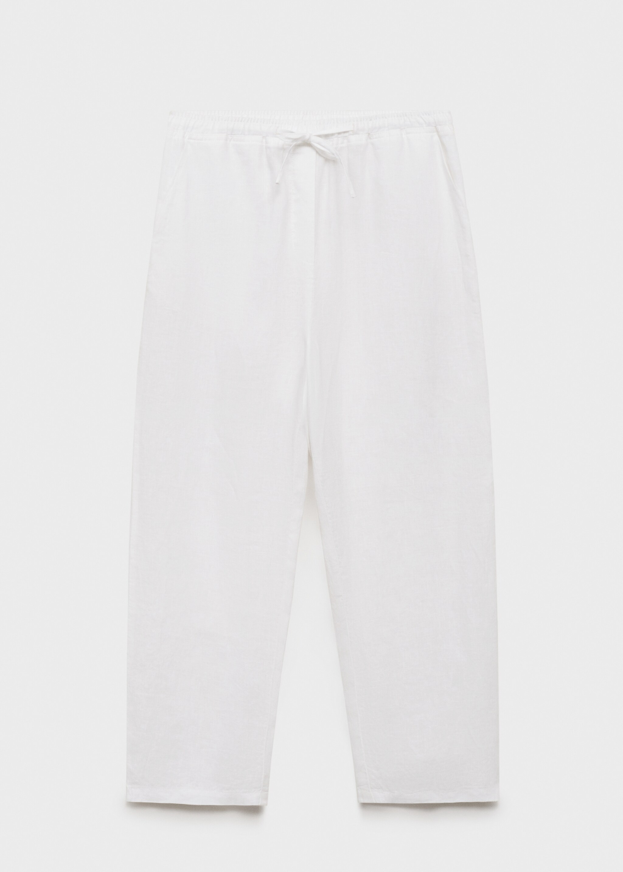 Straight linen-blend trousers - Article without model