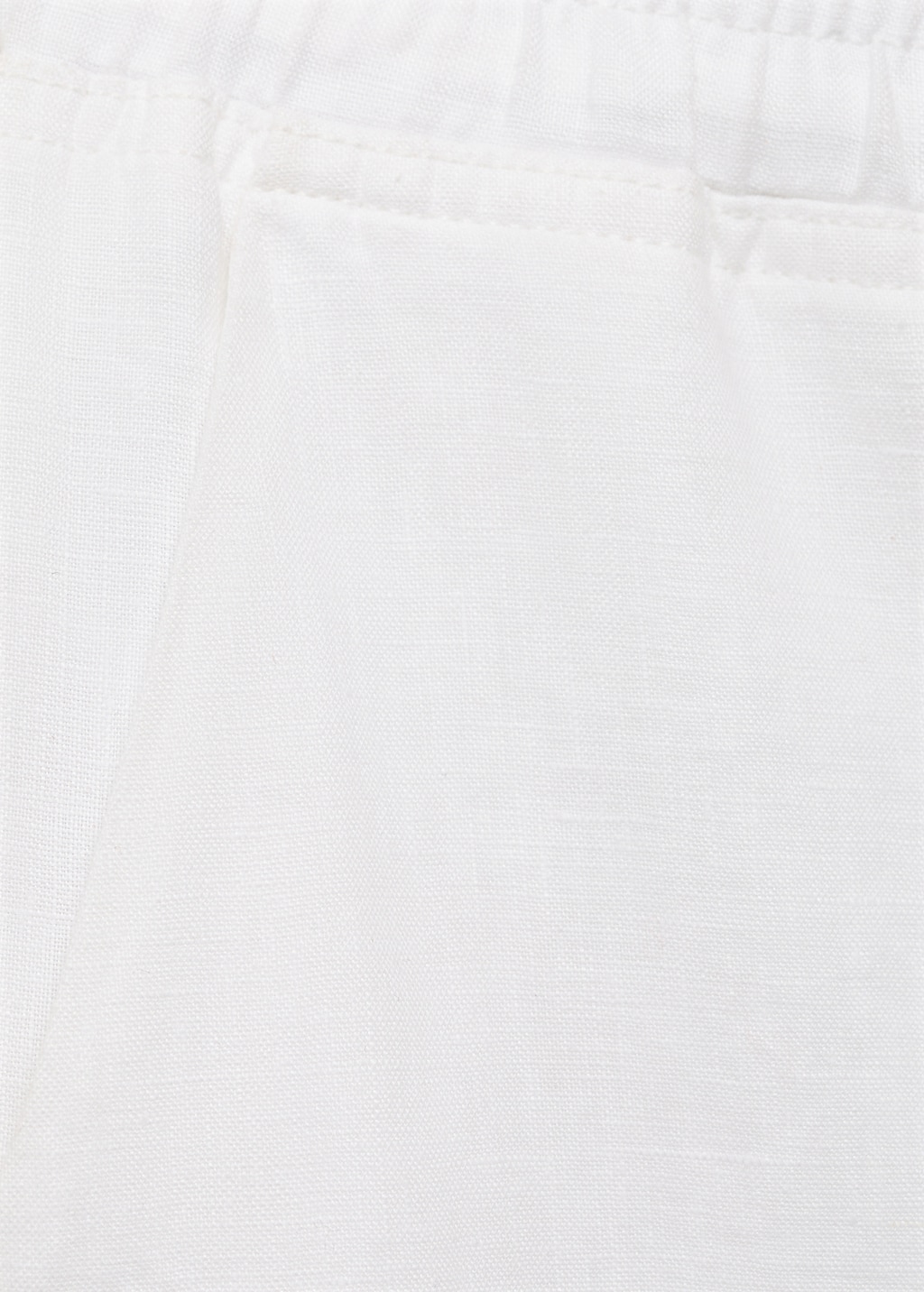 Straight linen-blend pants