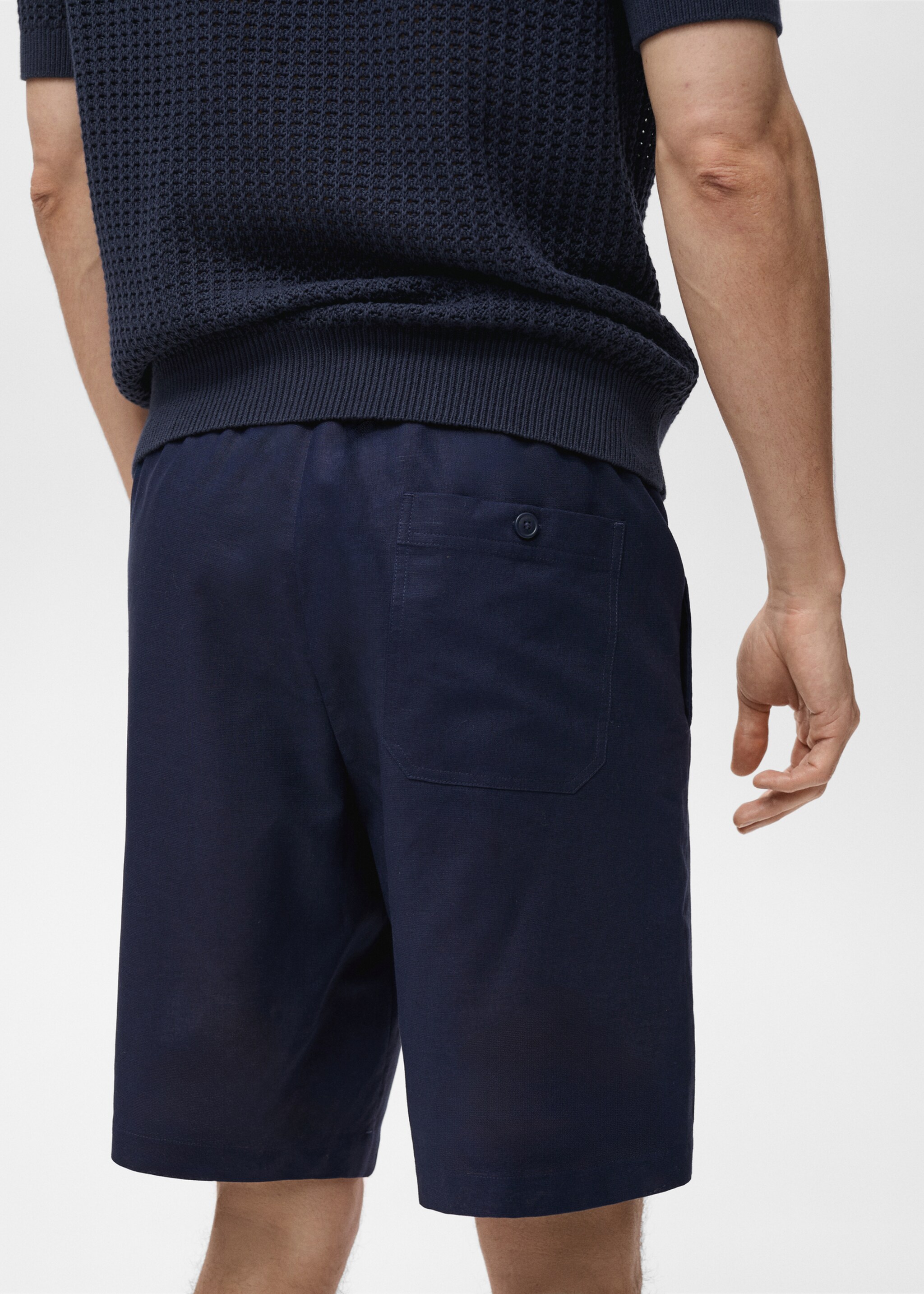 Cotton-linen blend bermuda shorts - Details of the article 6