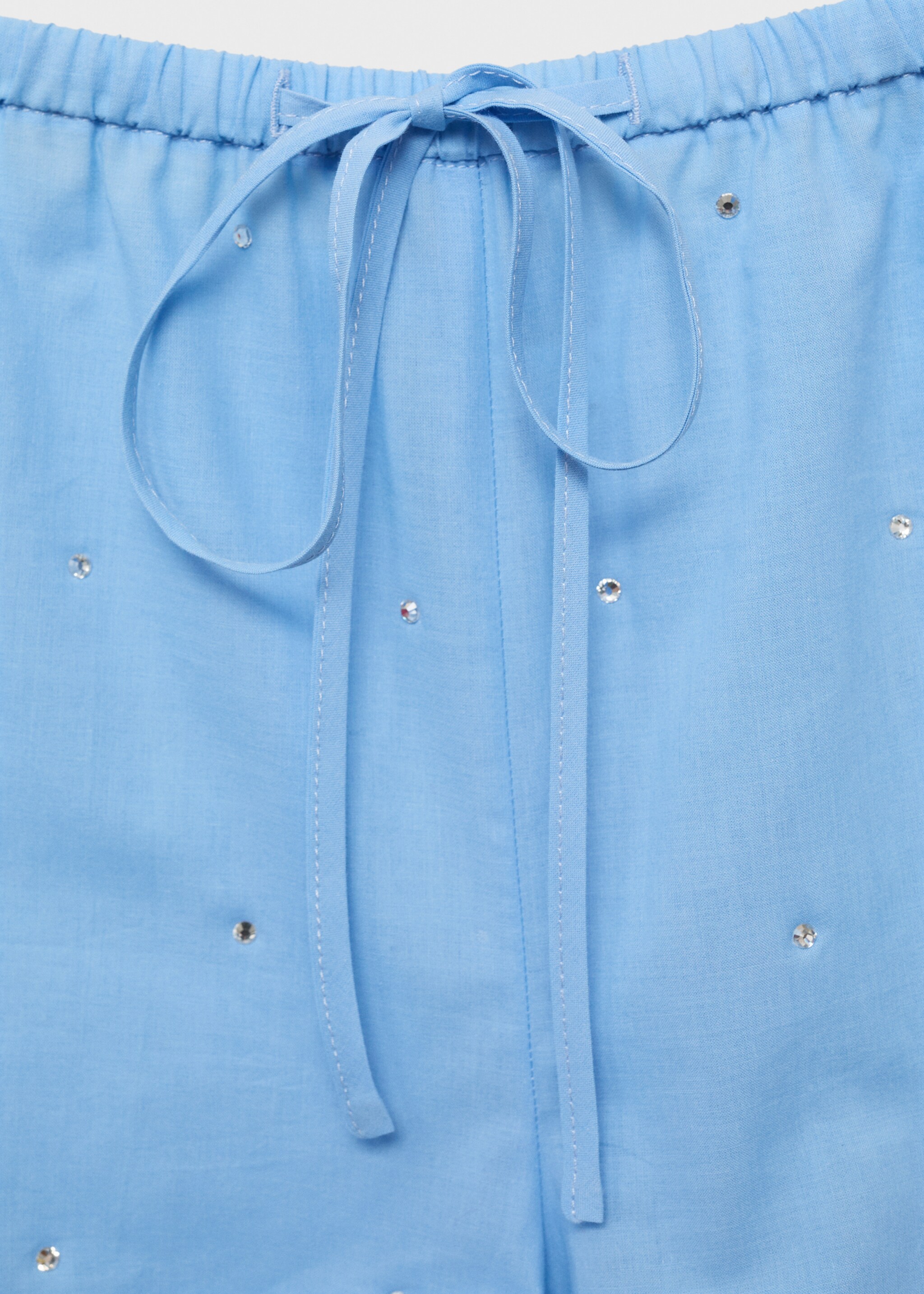Cotton shorts with rhinestone detail - Details of the article 8