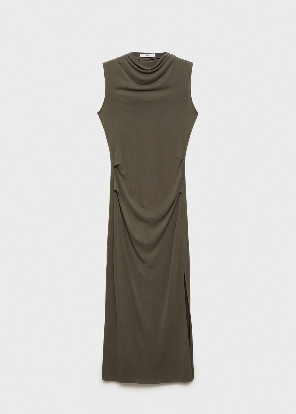 Draped neck modal dress - image 5