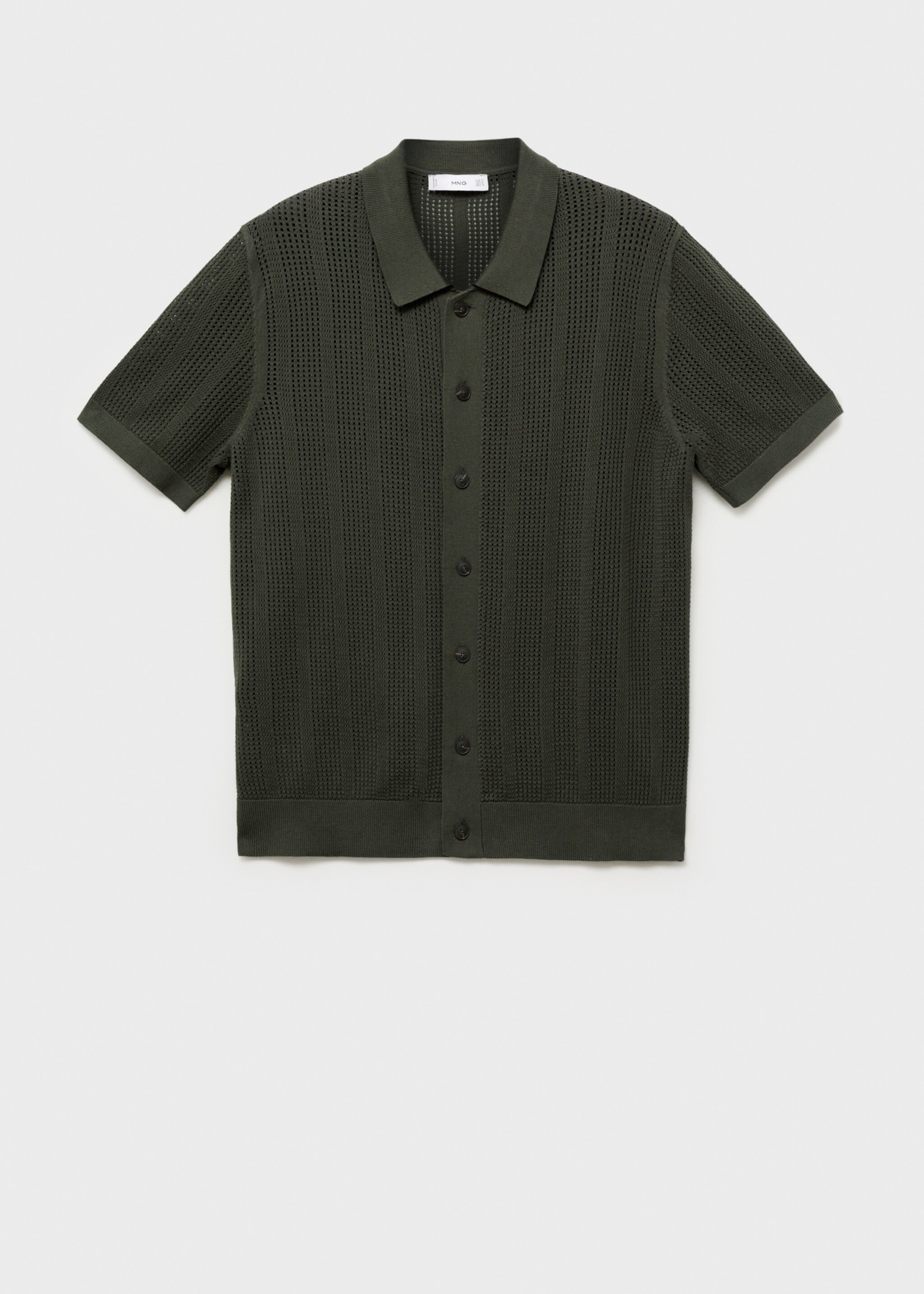 Chemise maille ajourée et structurée rayures - Article sans modèle