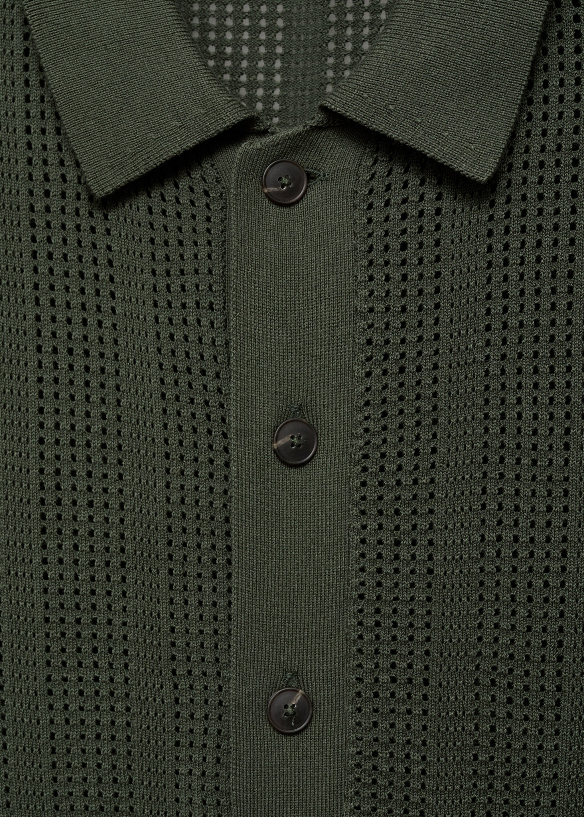 Chemise maille ajourée et structurée rayures - Détail de l'article 8