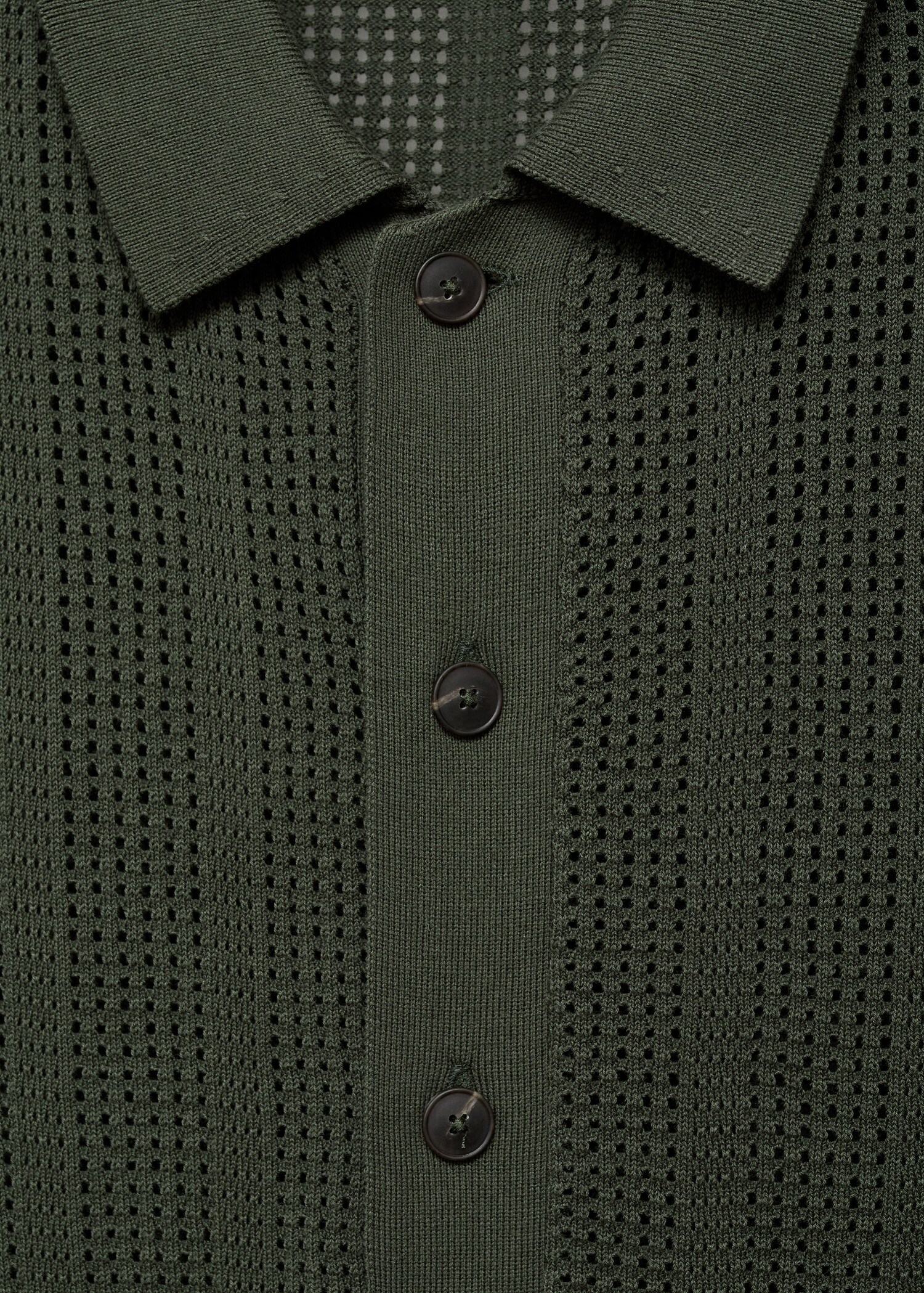 Chemise maille ajourée et structurée rayures - Détail de l'article 8