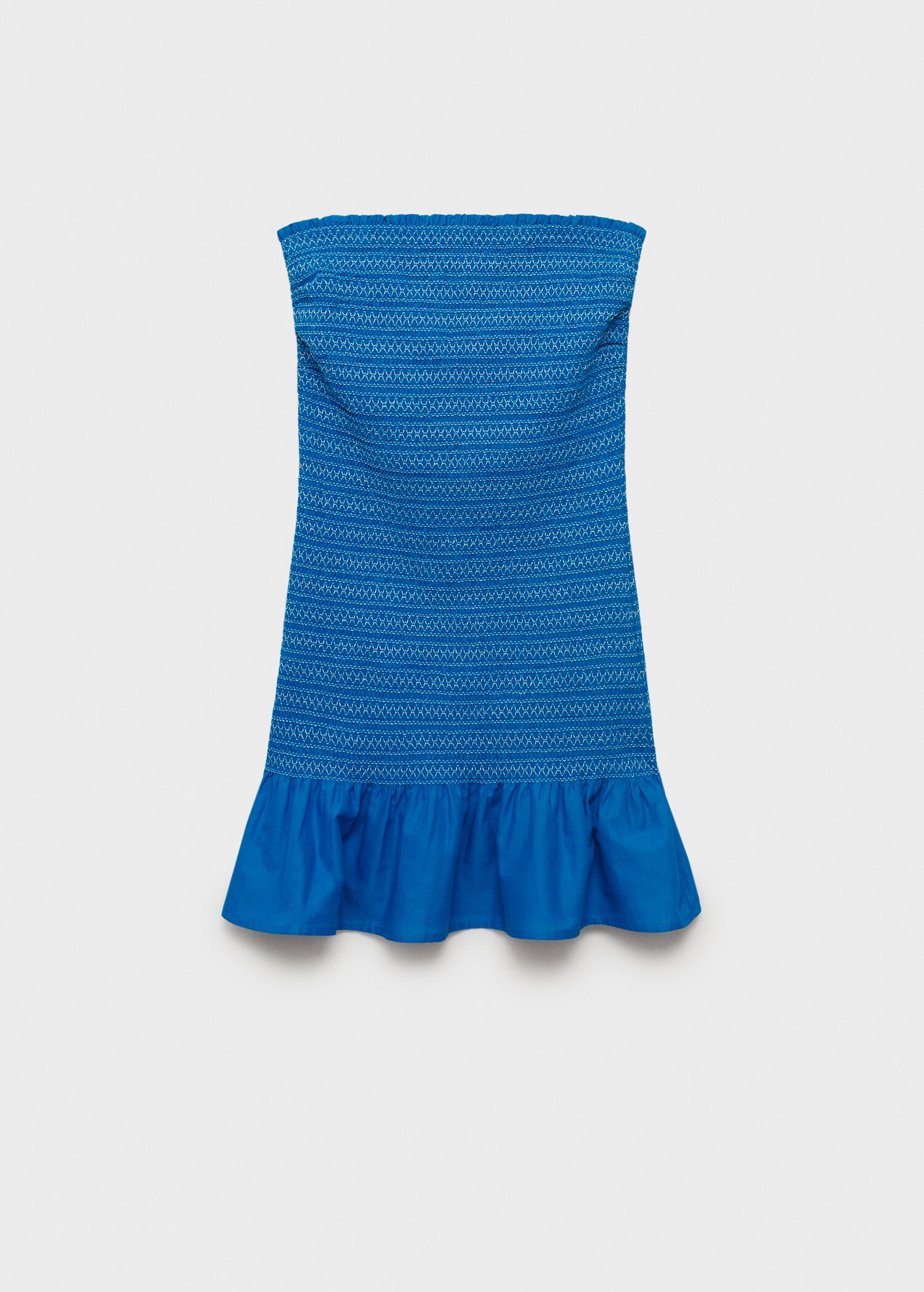 Embroidered flounce dress - Article without model