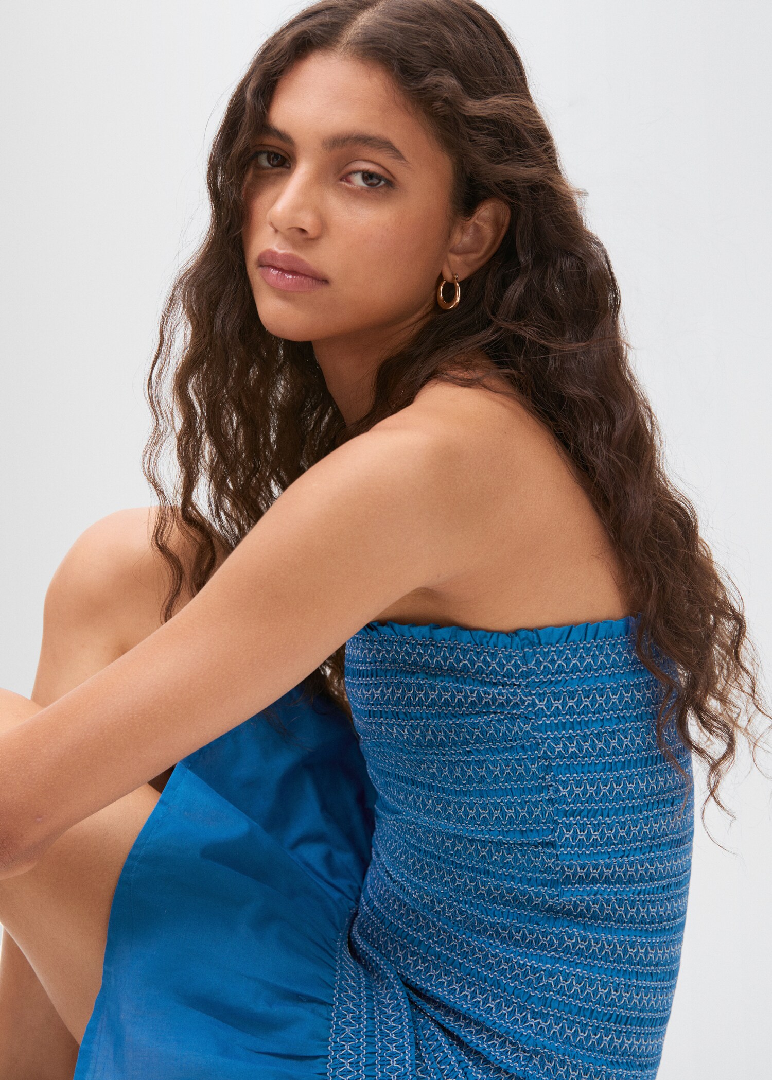 Embroidered flounce dress - Details of the article 2