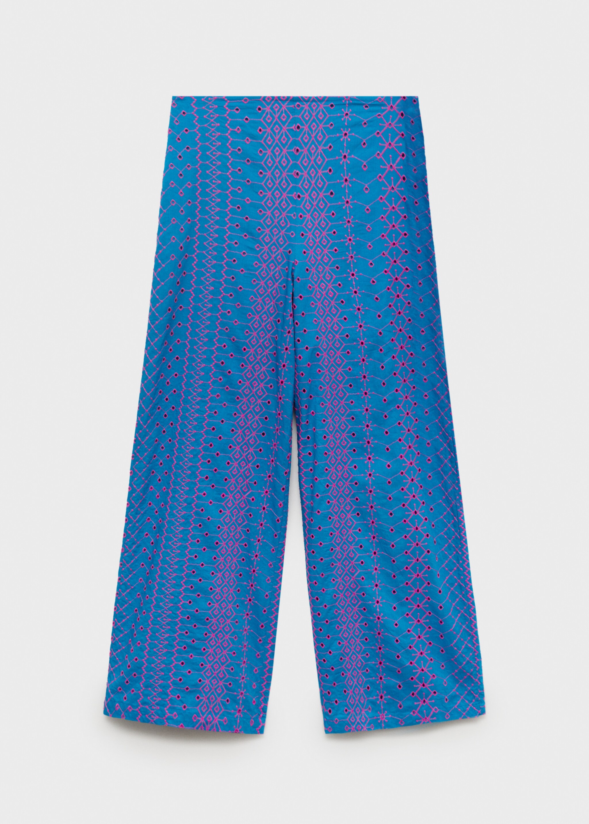 Pantalon broderie suisse contraste - Article sans modèle