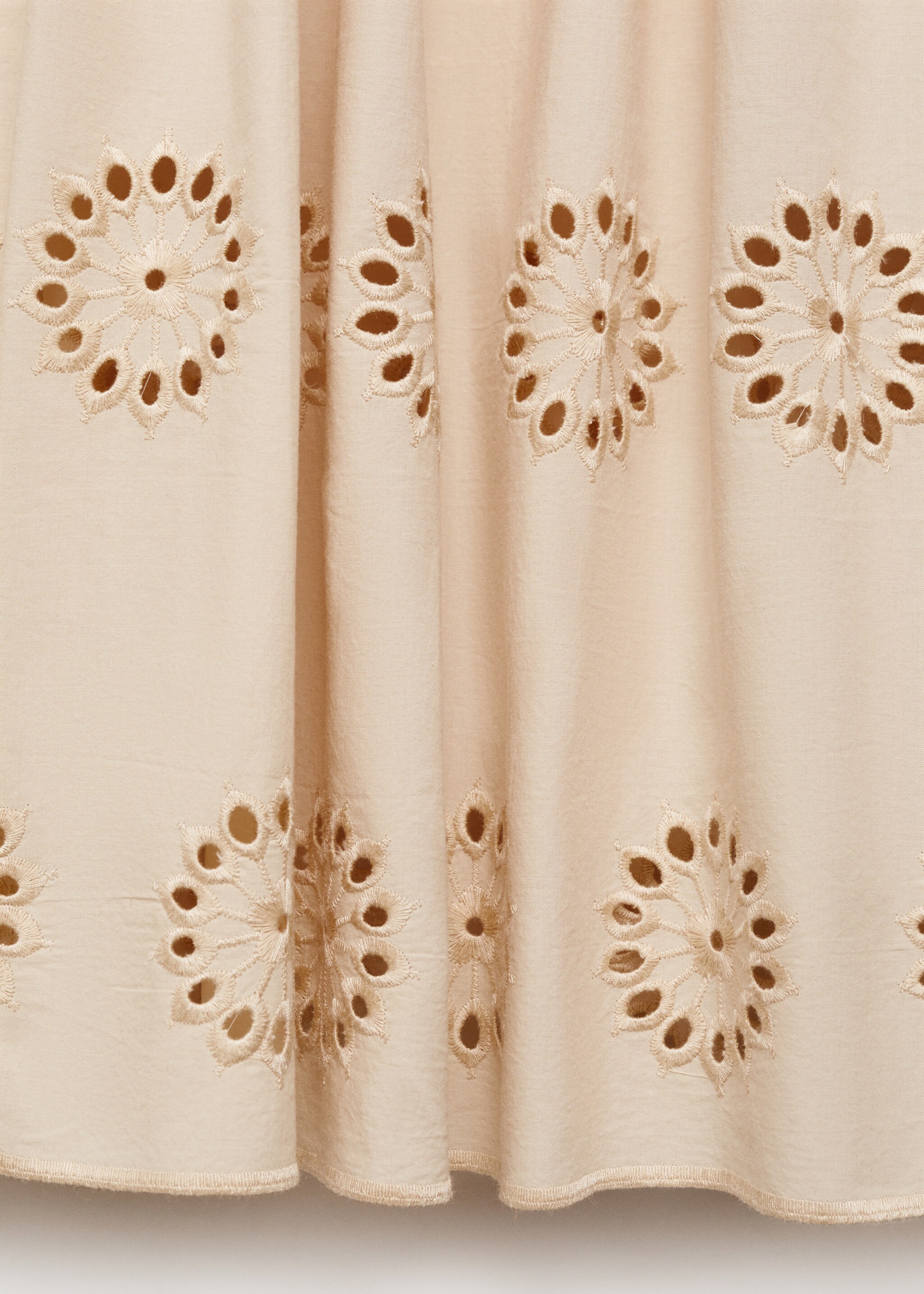 Cotton skirt with embroidered hem - Details of the article 0