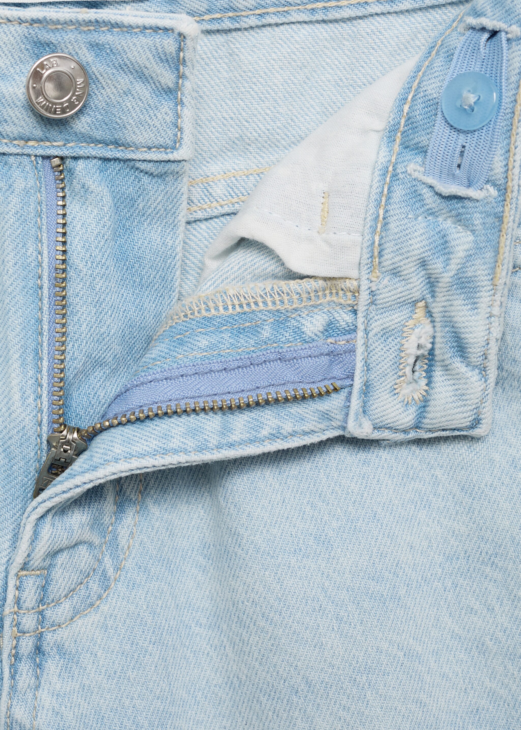 Jupe-culotte jean bas effiloché - Détail de l'article 0
