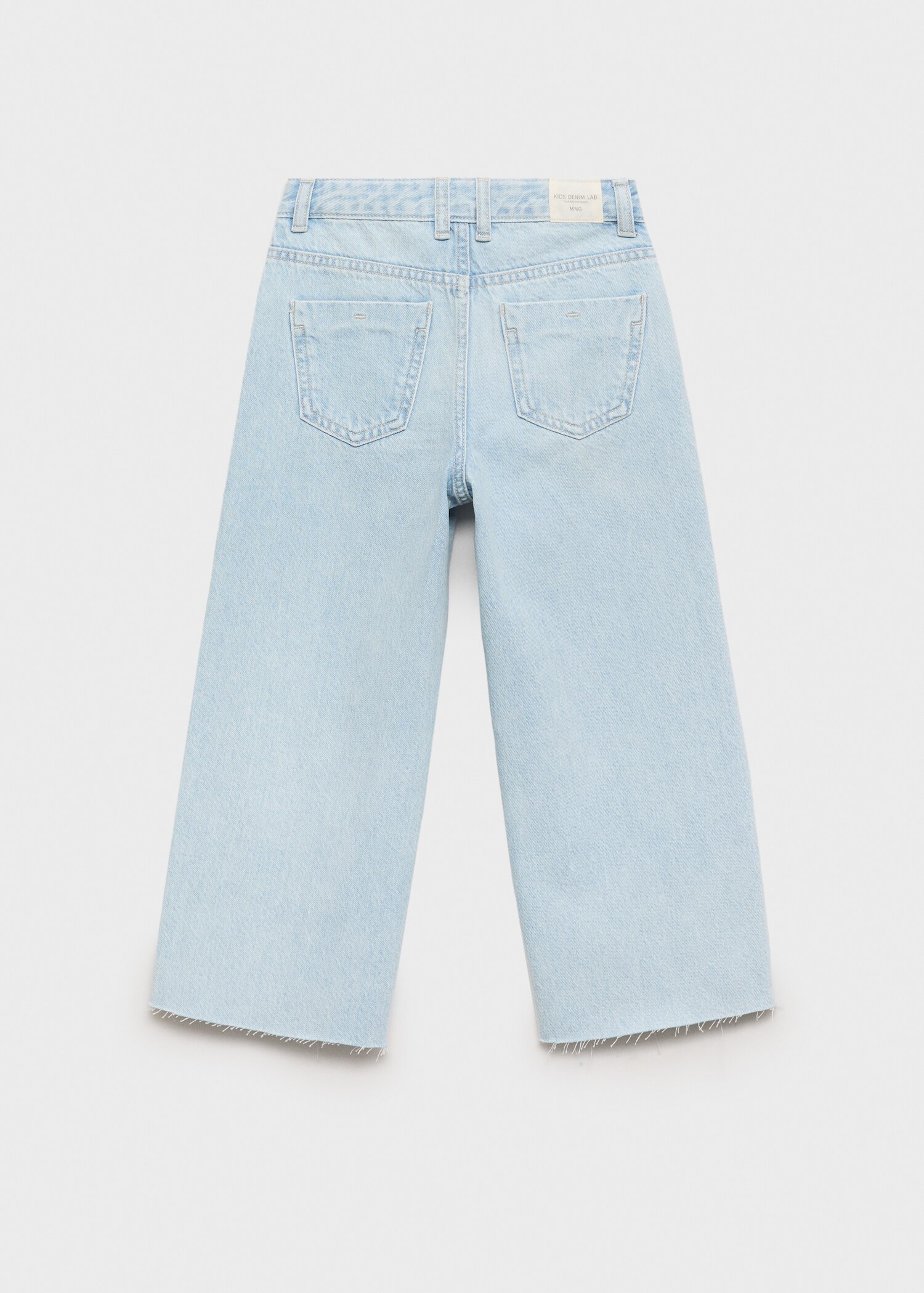 Frayed hem culotte jeans - Reverse of the article